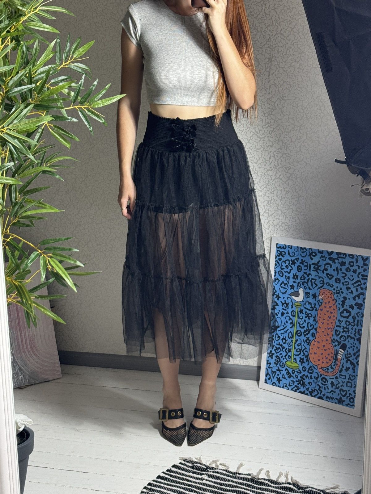 Other AVANT GARDE FULL MESH MIDI SKIRT Size 32" / US 10 / IT 46 - 4 Thumbnail