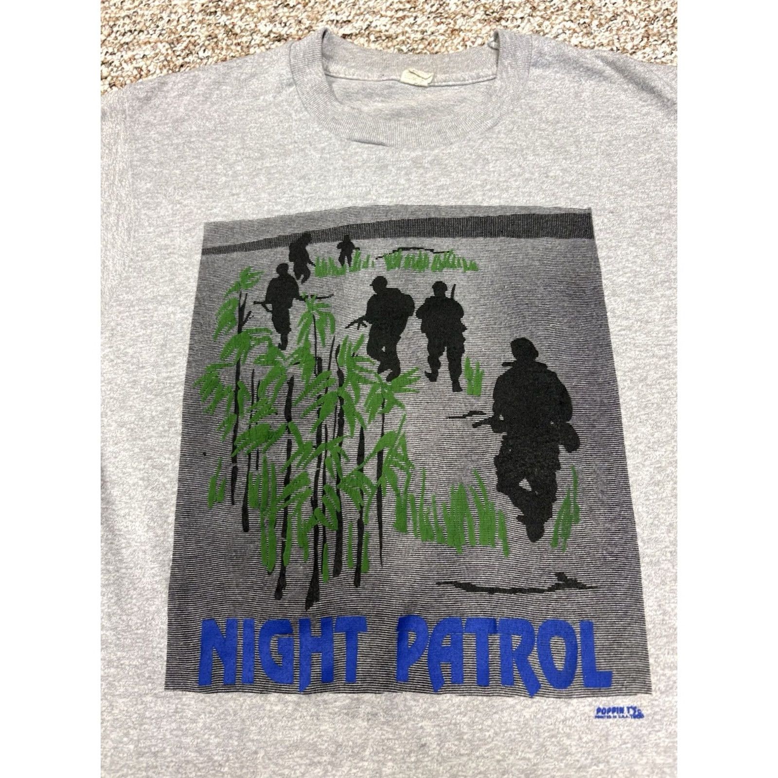 Vintage VINTAGE Screen Stars Grey Shirt Night Patrol 1968 Graphic Print Crew Neck Short Sleeve M Men/Mens Gray Graphic Print Shirt Size US M / EU 48-50 / 2 - 5 Thumbnail