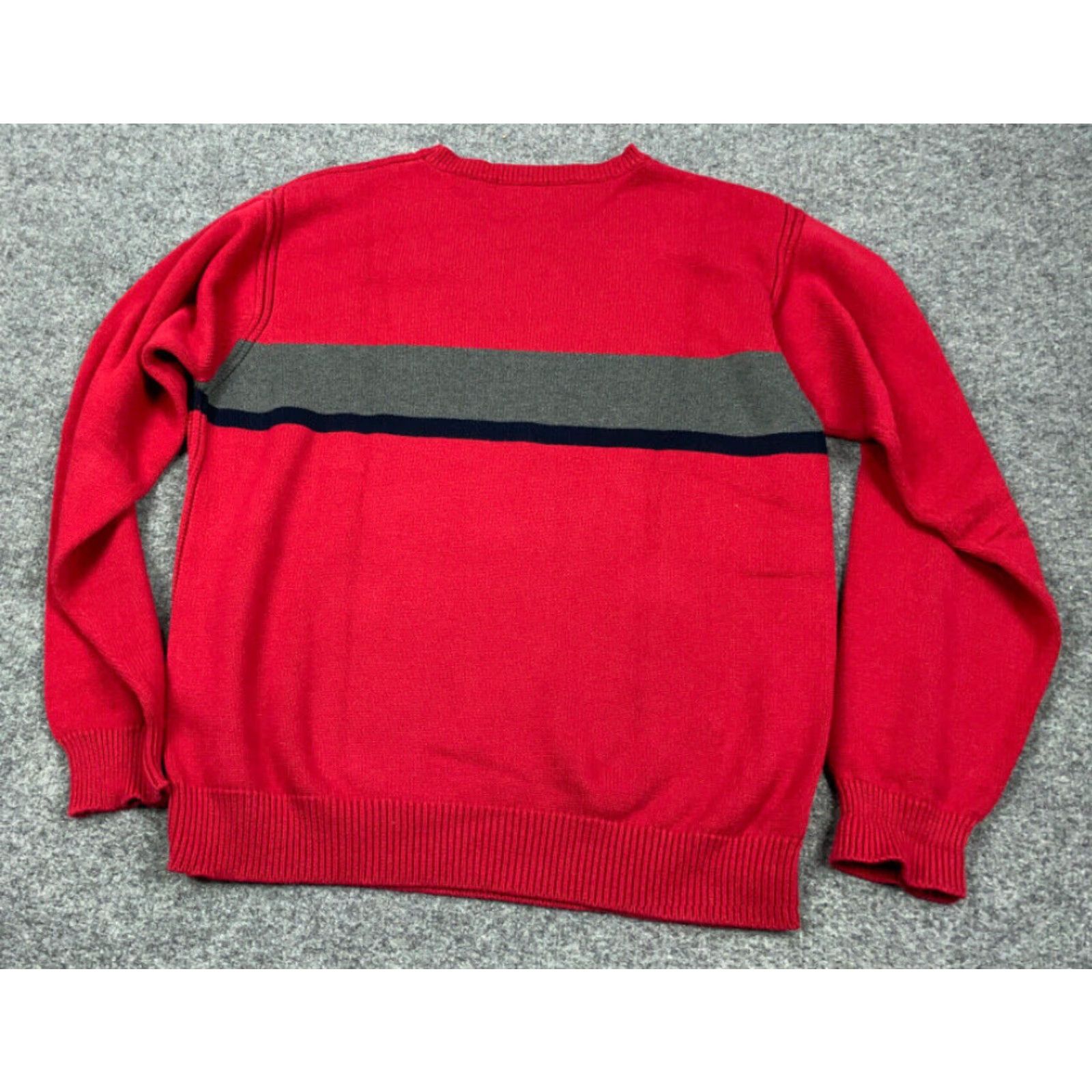 Nautica VINTAGE Nautica Sweater Adult Large Red Gray Spell Out Chunky Knit Cotton Y2K Streetwear Size US L / EU 52-54 / 3 - 2 Thumbnail