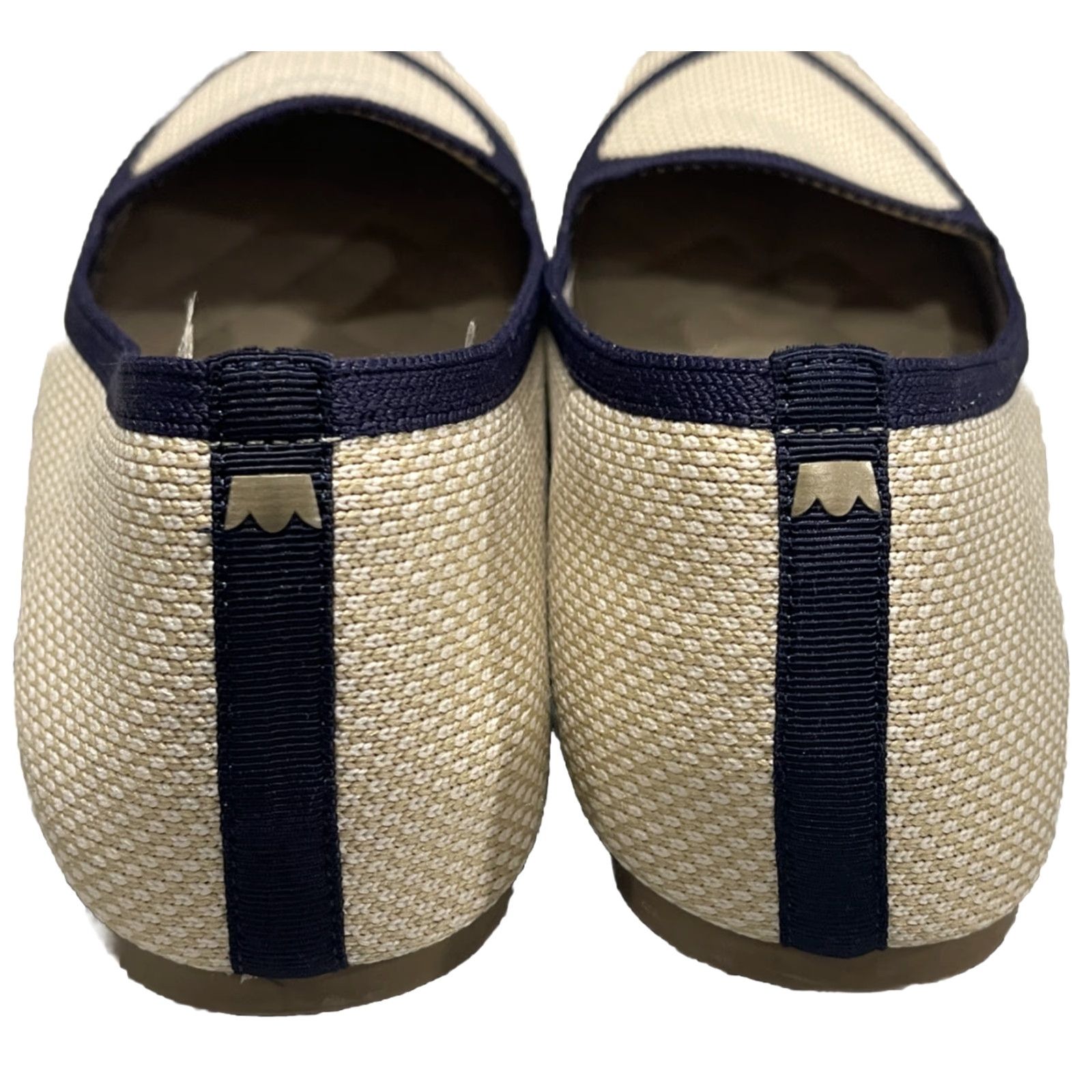 Vintage Birdies Flat Loafers The Blackbird Eggshell/Navy Piping Knit Flat Women Size 9 Size US 9 / IT 39 - 4 Thumbnail
