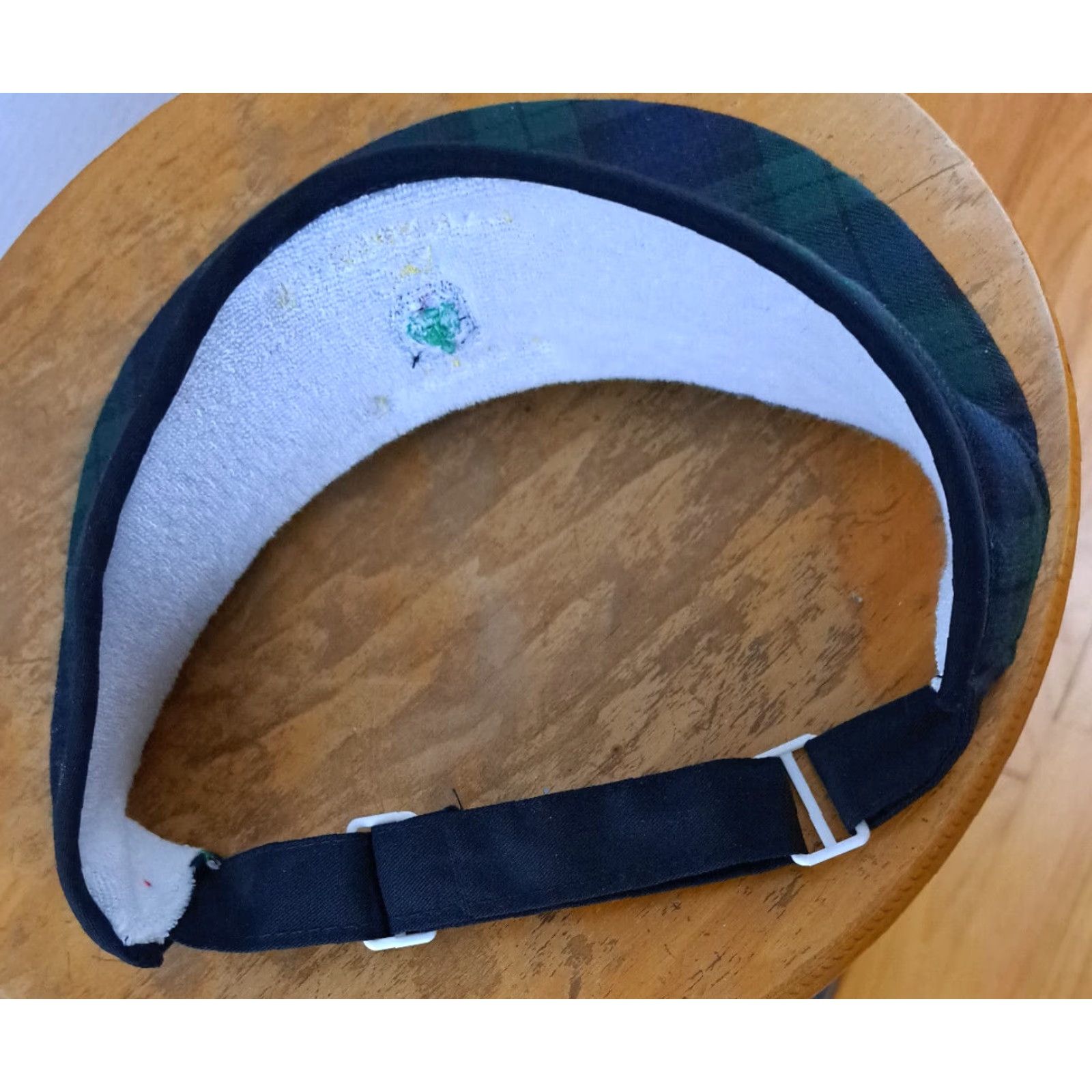 Vintage VINTAGE Carnoustie Scotland Green Plaid Embroider ed Golf Adjustable Visor Hat Unbranded Adults Unisex Cotton-Poly Golf Visor Hat Size ONE SIZE - 2 Thumbnail