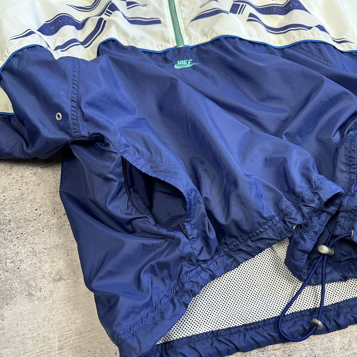 Nike × Vintage Vintage Nike Anorak Jacket Center Logo Oversize 90s Nylon Size US XL / EU 56 / 4 - 10 Thumbnail