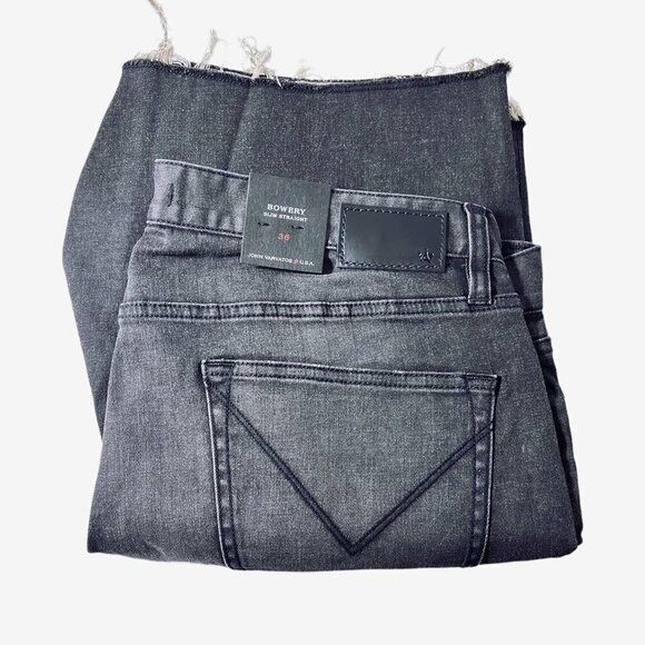 John Varvatos John Varvatos Mens Black Faded Denim Bowery Raw Hem Jean Sho Size US 36 / EU 52 - 7 Thumbnail