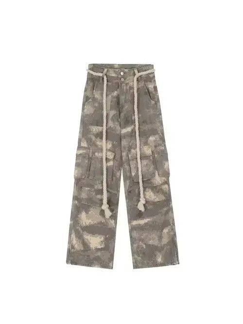 Designer camo y2k skate hiphop cargo pants Size US 31 - 4 Thumbnail