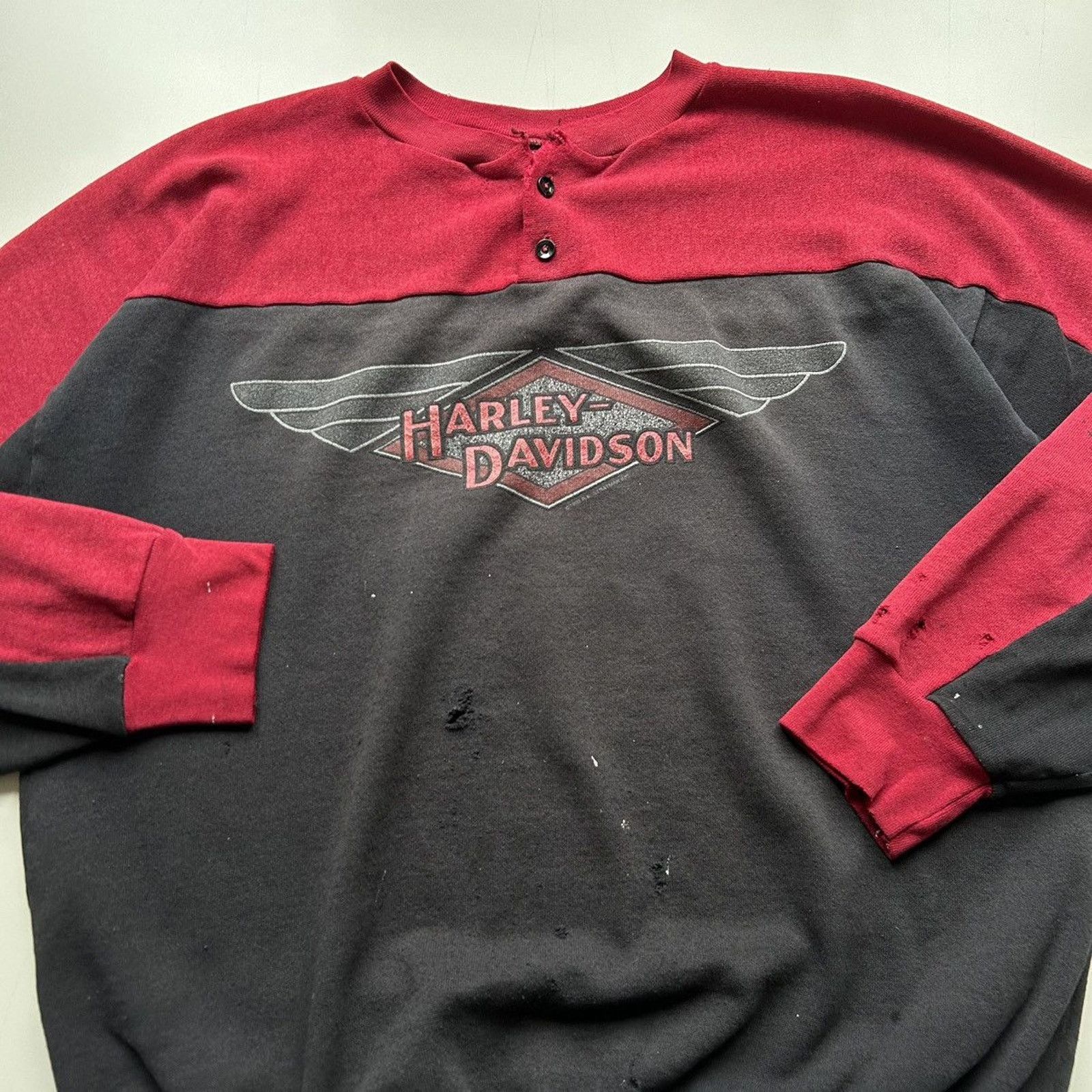 Harley Davidson Vintage 90 Harley Davidson Motorcycles Crewneck XL Rare USA Size US L / EU 52-54 / 3 - 2 Thumbnail