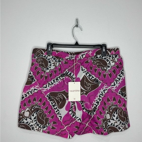 Valentino Valentino Garavani Men’s Bandana-Print Logo Nylon Swim Short Size US 34 / EU 50 - 2 Thumbnail