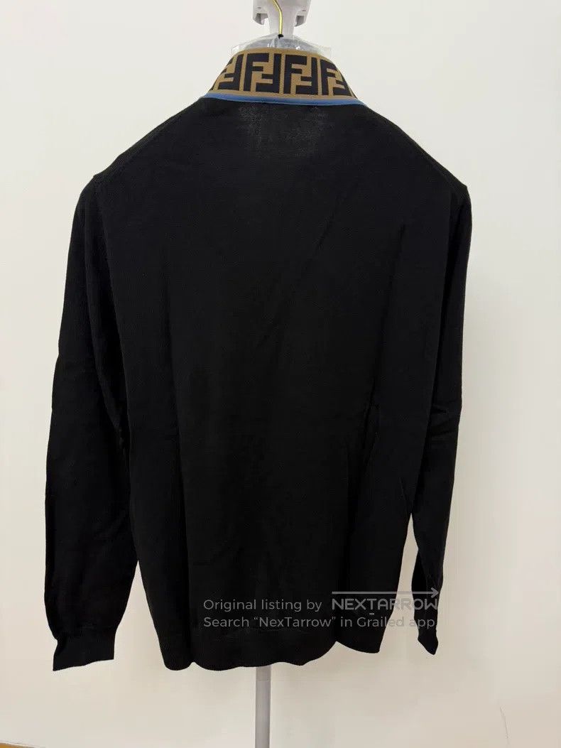 Fendi Fendi Collar Monogrammed Double F Knit Top Size US M / EU 48-50 / 2 - 2 Thumbnail