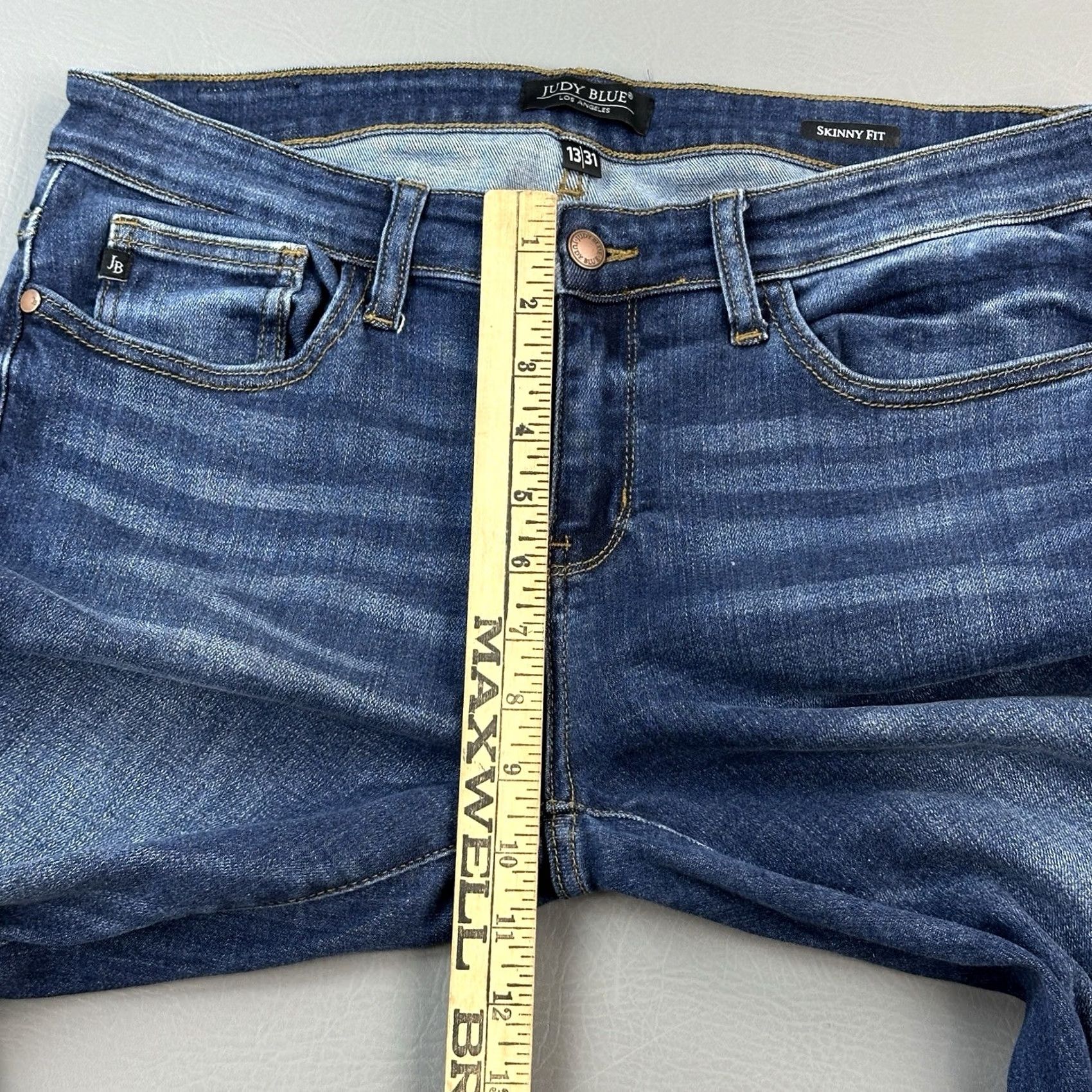 Denime Judy Blue Jeans Women's 13/31 Blue Denim Skinny Fit Stretch Mid Rise Casual Jeans Size 24" / US 00 / IT 34 - 5 Thumbnail