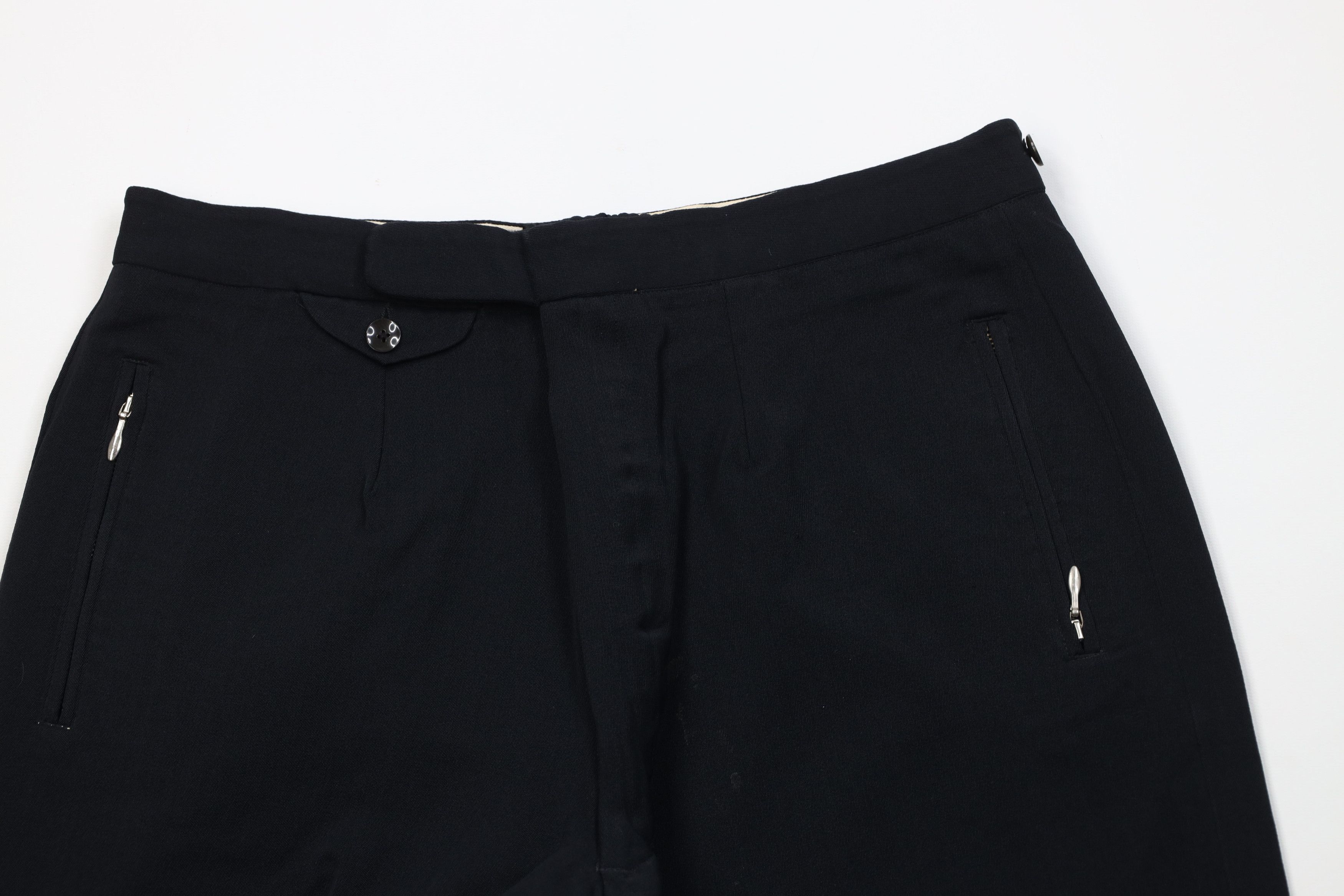 Vintage 50s Streetwear Gabardine Capris Pants Black Japan