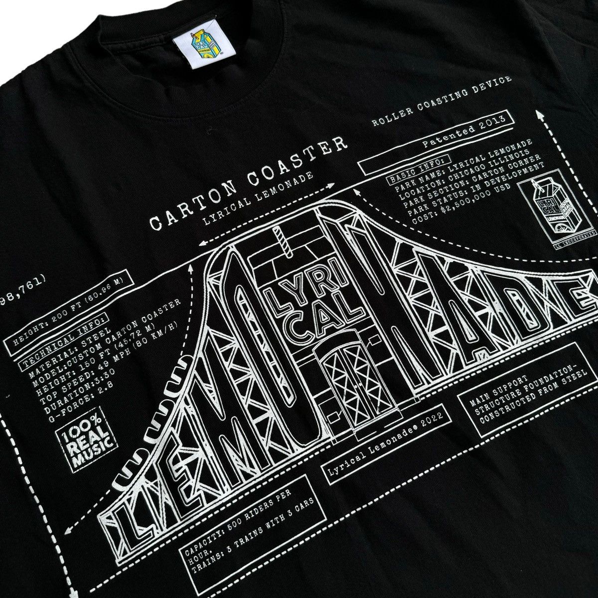 Band Tees × Lyrical Lemonade × Rap Tees Lyrical Lemonade Carton Coaster Band HipHop Rap Graphic Tee Size US L / EU 52-54 / 3 - 5 Thumbnail
