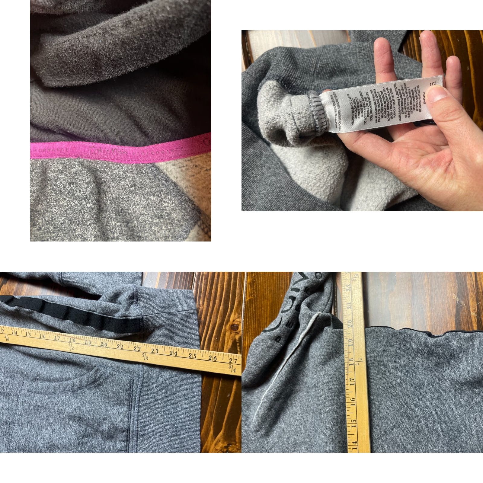 Calvin Klein Calvin Klein Sweater Women's Medium Gray Cowlneck Activewear Drawstring Pullover (Regular) Womens Size M / US 6-8 / IT 42-44 - 8 Thumbnail