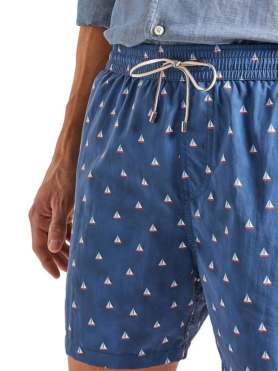 Loro Piana o1srvl11e1024 Bay Swim Short in Blue Size US 32 / EU 48 - 3 Thumbnail