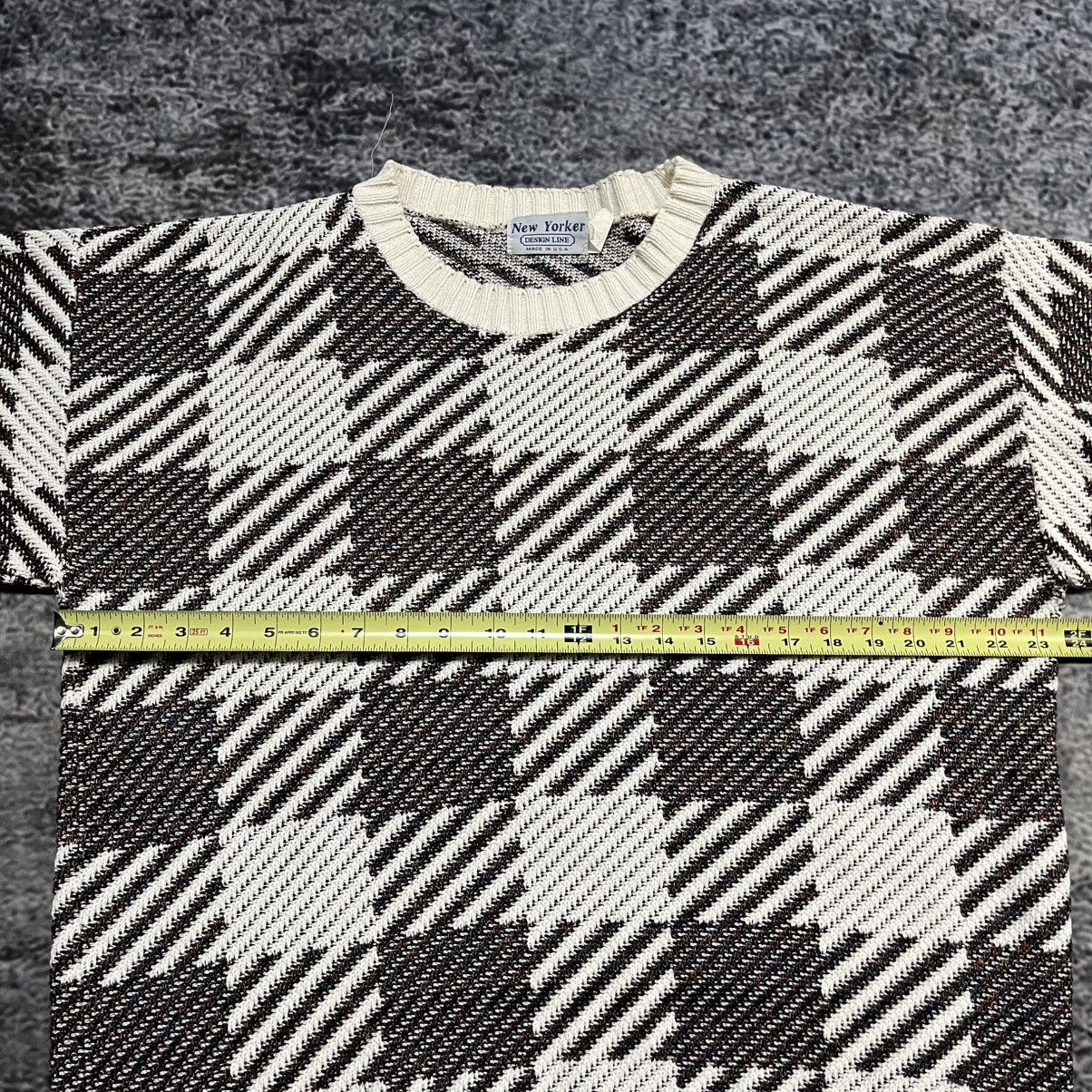 Vintage Vintage 90s New Yorker Plaid Pattern Grandpa Sweater Large Size US L / EU 52-54 / 3 - 8 Thumbnail