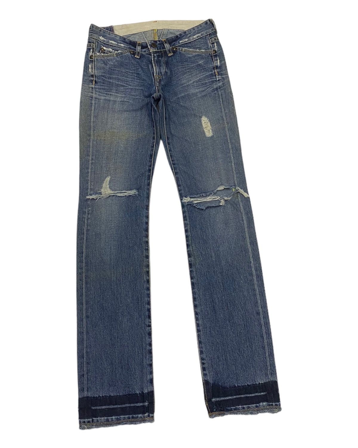 Marithe + Francois Girbaud MARITHE FRANCOIS GIRBAUD SLIM STRAIGHT SKINNY DISTRESS JEAN Size US 28 / EU 44 - 3 Thumbnail