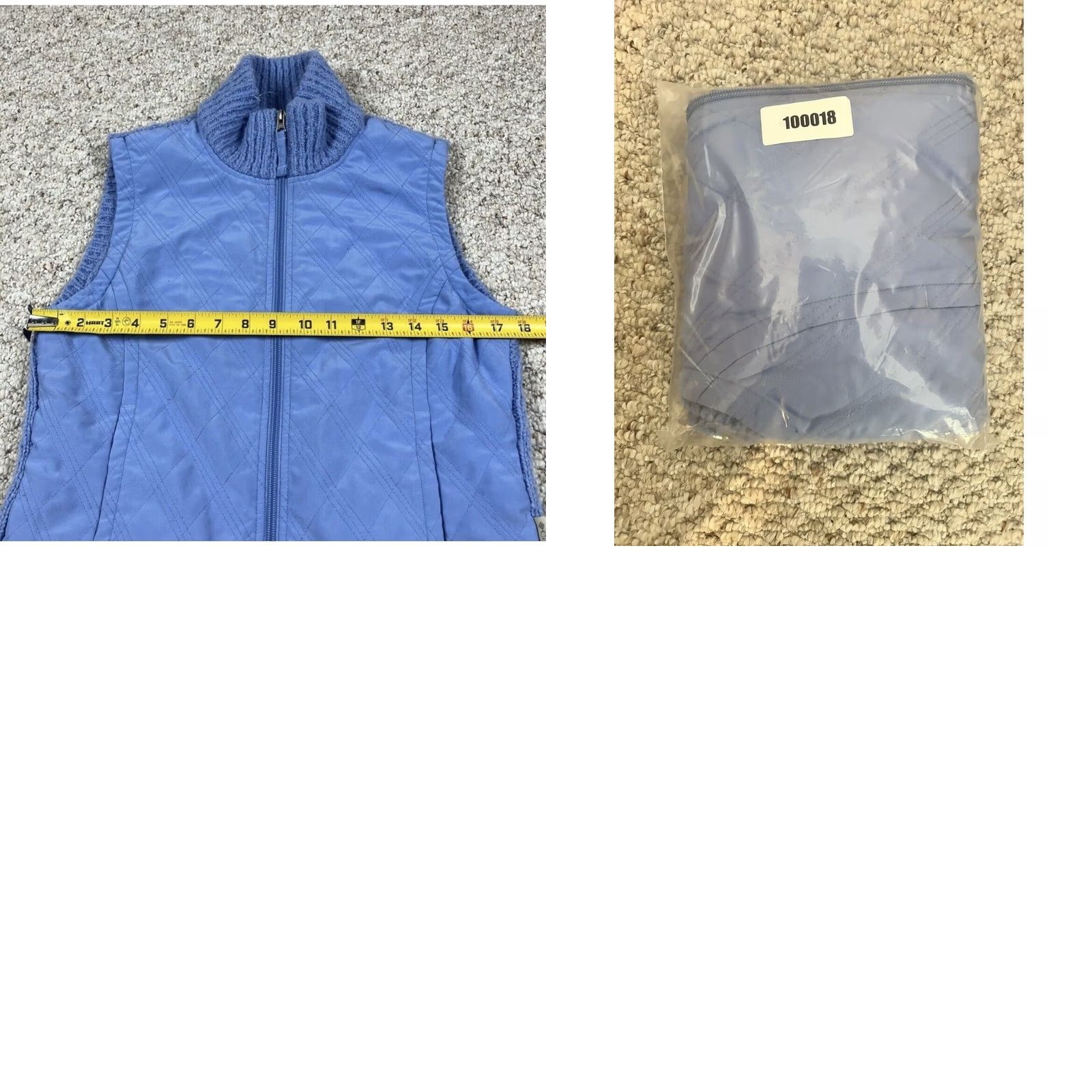 Vintage Columbia Women M Full Zip Quilted Knit Vest Sleeveless Wool Blend Size M / US 6-8 / IT 42-44 - 8 Thumbnail
