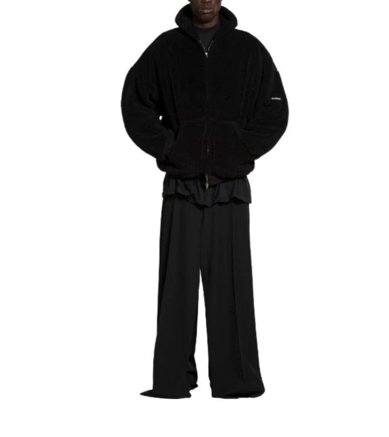 Balenciaga Balenciaga 23fw Sleeve Teddy Lambswool Zip Hoodie Jacket 25 Size US XXL / EU 58 / 5 - 2 Thumbnail