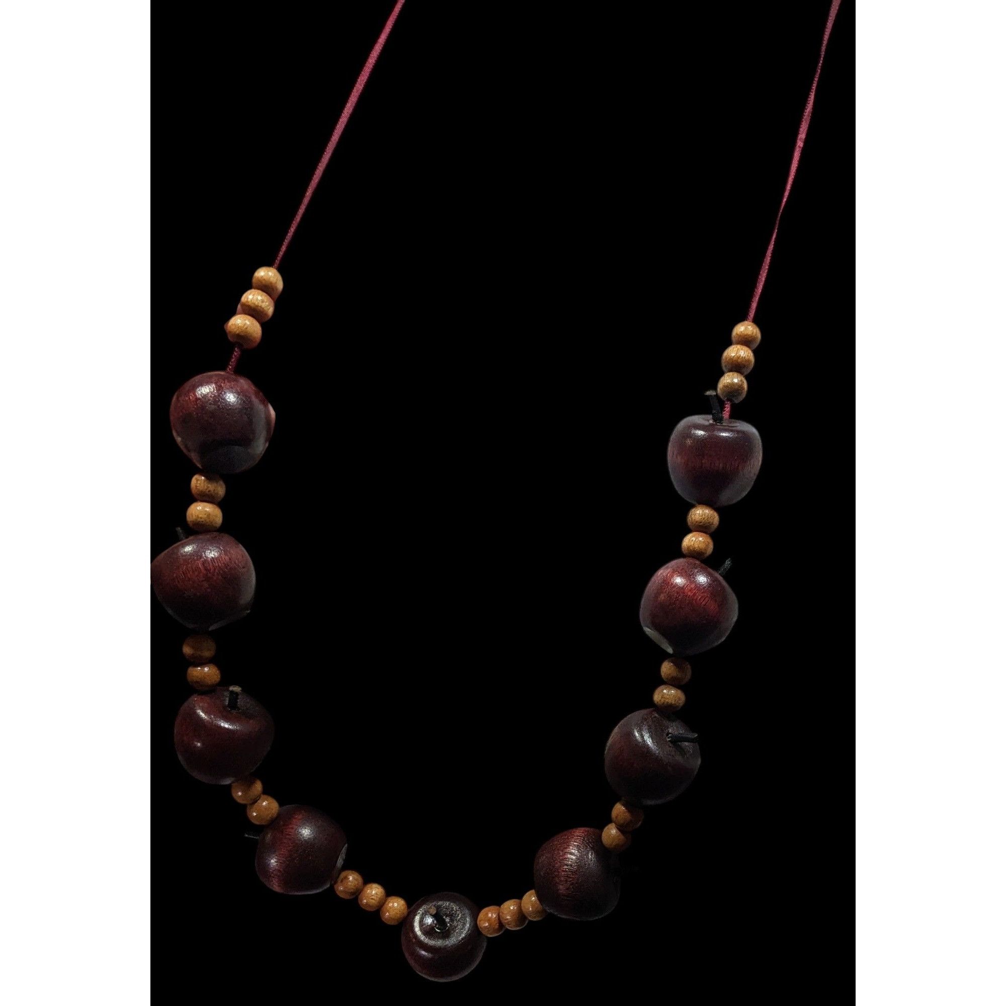 Other Vintage Wooden Apple Beaded Teacher Necklace Size ONE SIZE - 3 Thumbnail