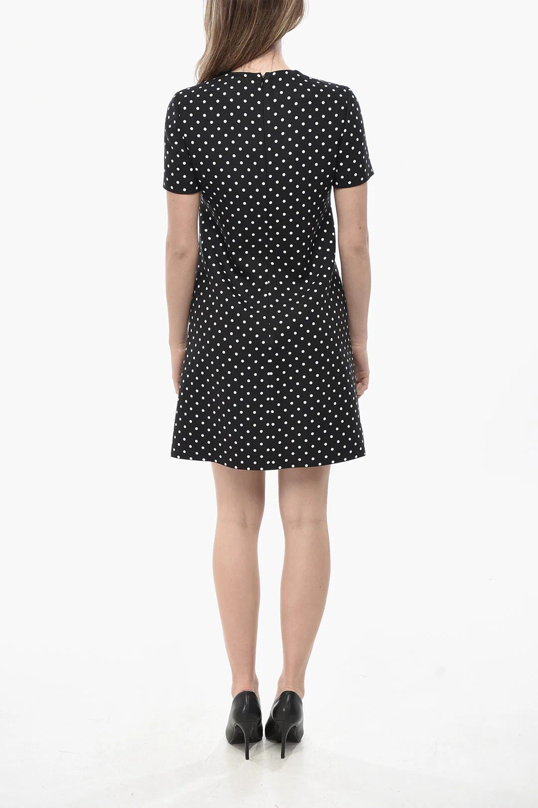 Valentino og1mm0426 Polka-Dot Sheath Dress in Black Size S / US 4 / IT 40 - 2 Thumbnail