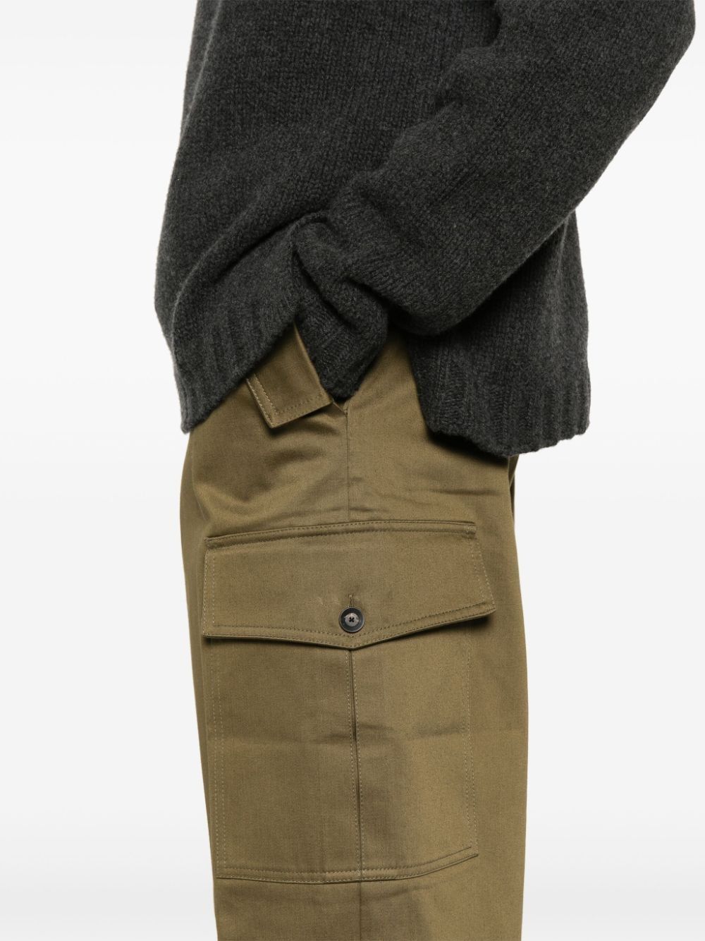 Wales Bonner o1mle0825 Roam Cargo Trousers in Khaki Size US 34 / EU 50 - 4 Thumbnail