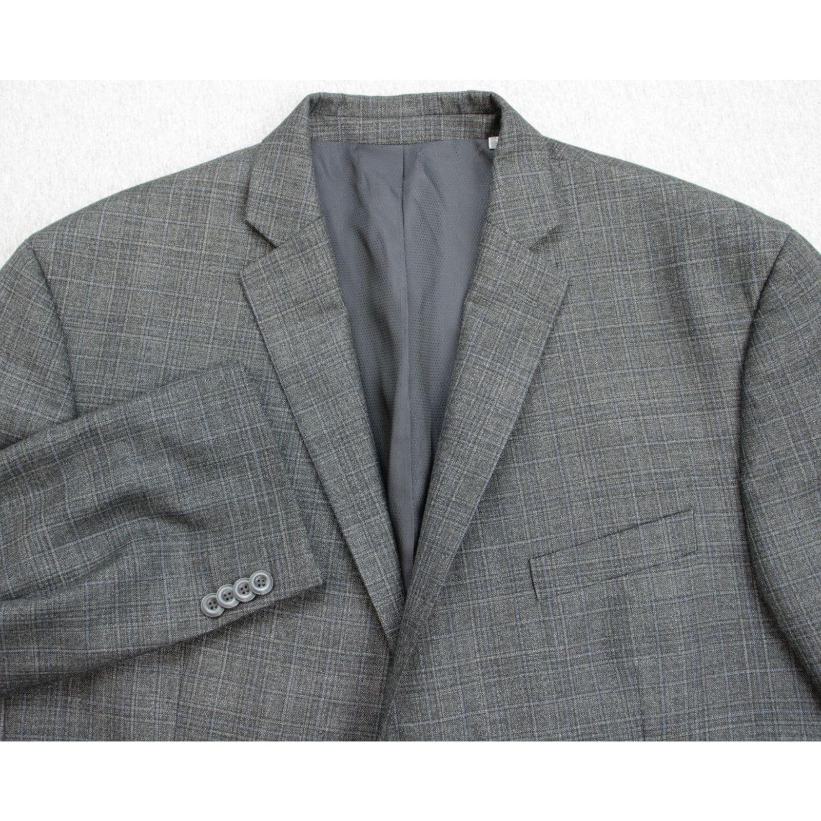 Michael Kors Michael Kors Blazer Mens 46R Gray Plaid 2 Buttons Size 46R - 1 Thumbnail