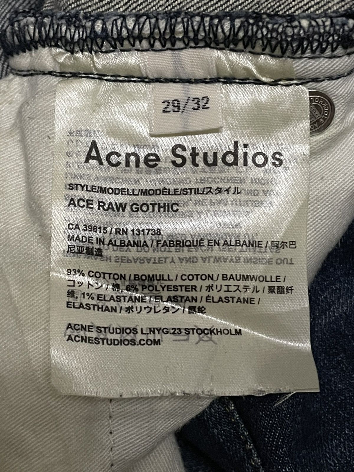Acne Studios VINTAGE DESIGNER ACNE STUDIOS INDIGO DISTRESSED DENIM Size US 28 / EU 44 - 17 Thumbnail