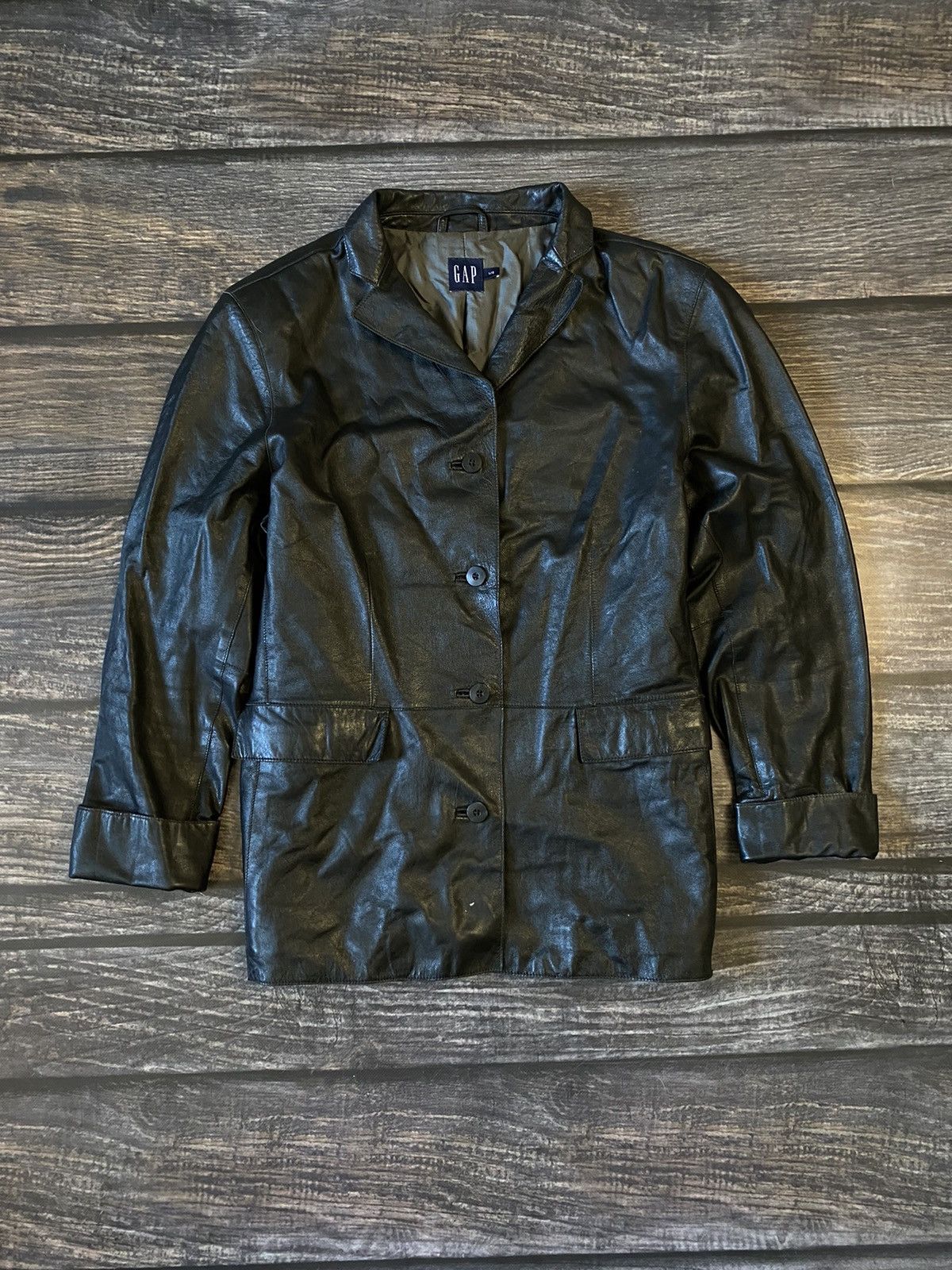 Gap × Leather Gap leather women’s jacket Size L / US 10 / IT 46 - 1 Thumbnail