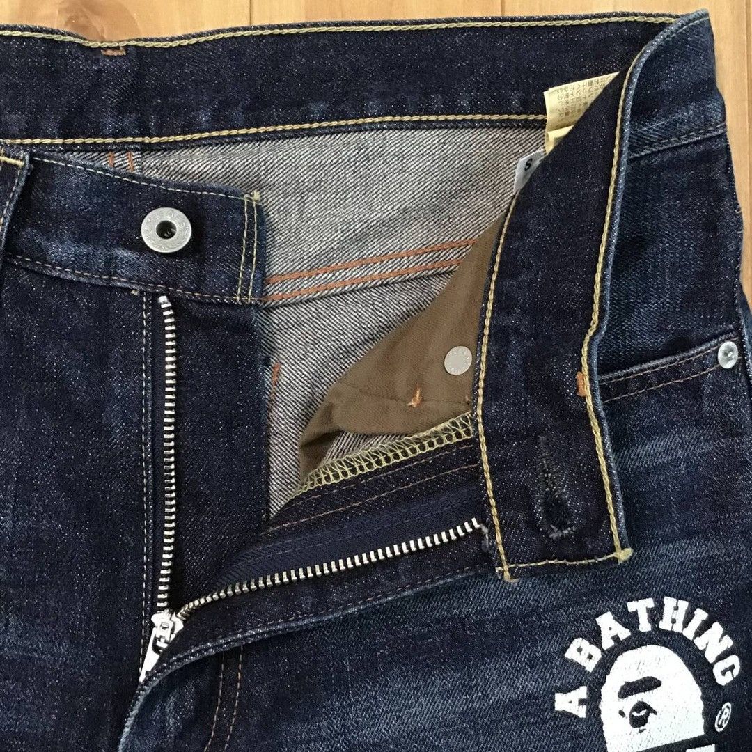 Bape BAPE LOGO Damaged Denim Pants a bathing ape NIGO ★size S Size US 30 / EU 46 - 7 Thumbnail