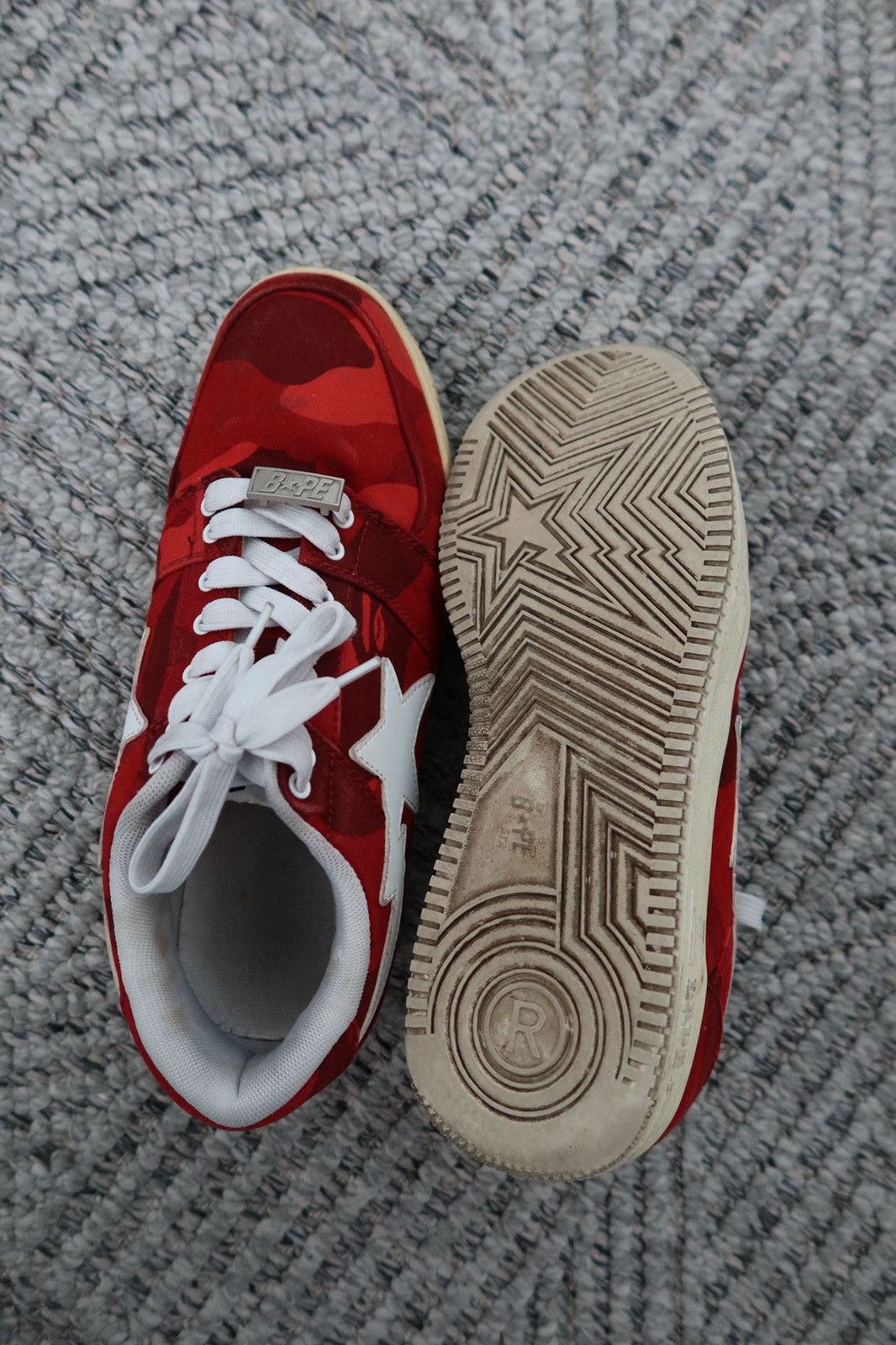 Bape Red Camo Bapestas Size US 9 / EU 42 - 6 Thumbnail