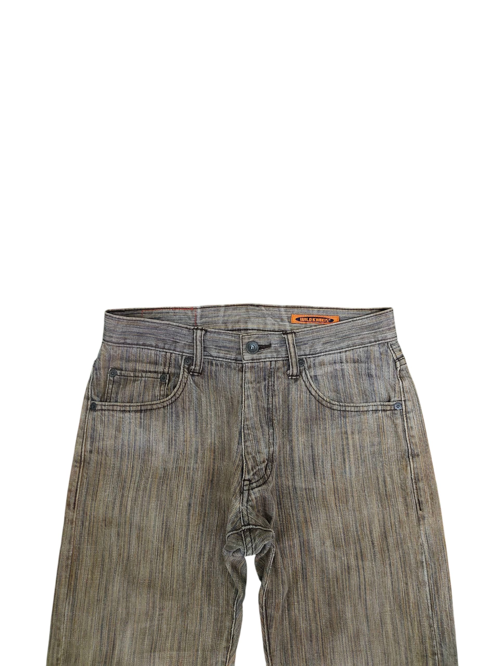 Comme des Garcons × Undercover Japanase Brand Wild Khakis Jeans - Rusty Striped Denim Size US 30 / EU 46 - 2 Thumbnail