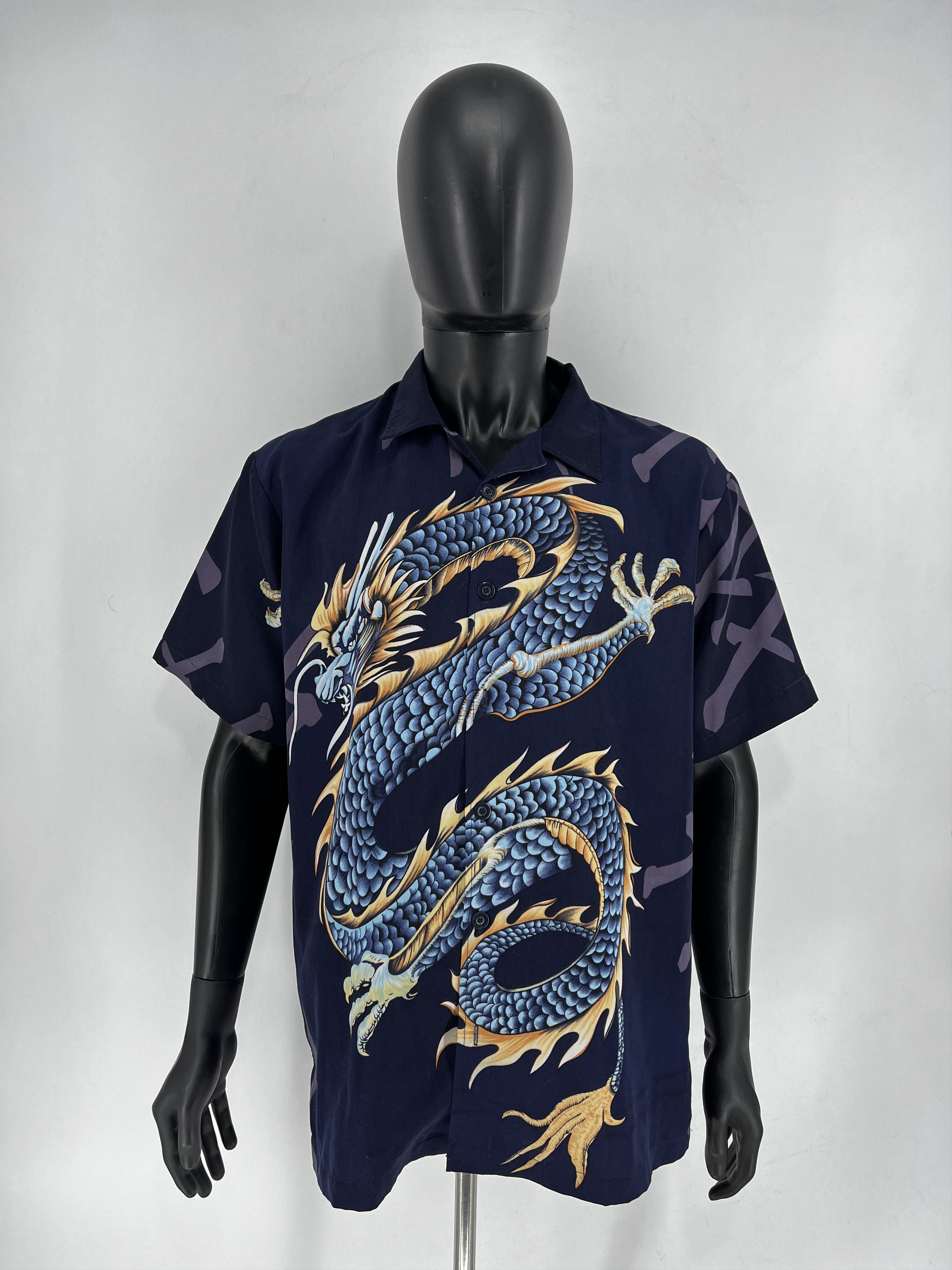Vintage Y2K vintage Hawaiian Shirt Big logo Dragon Size US M / EU 48-50 / 2 - 2 Thumbnail