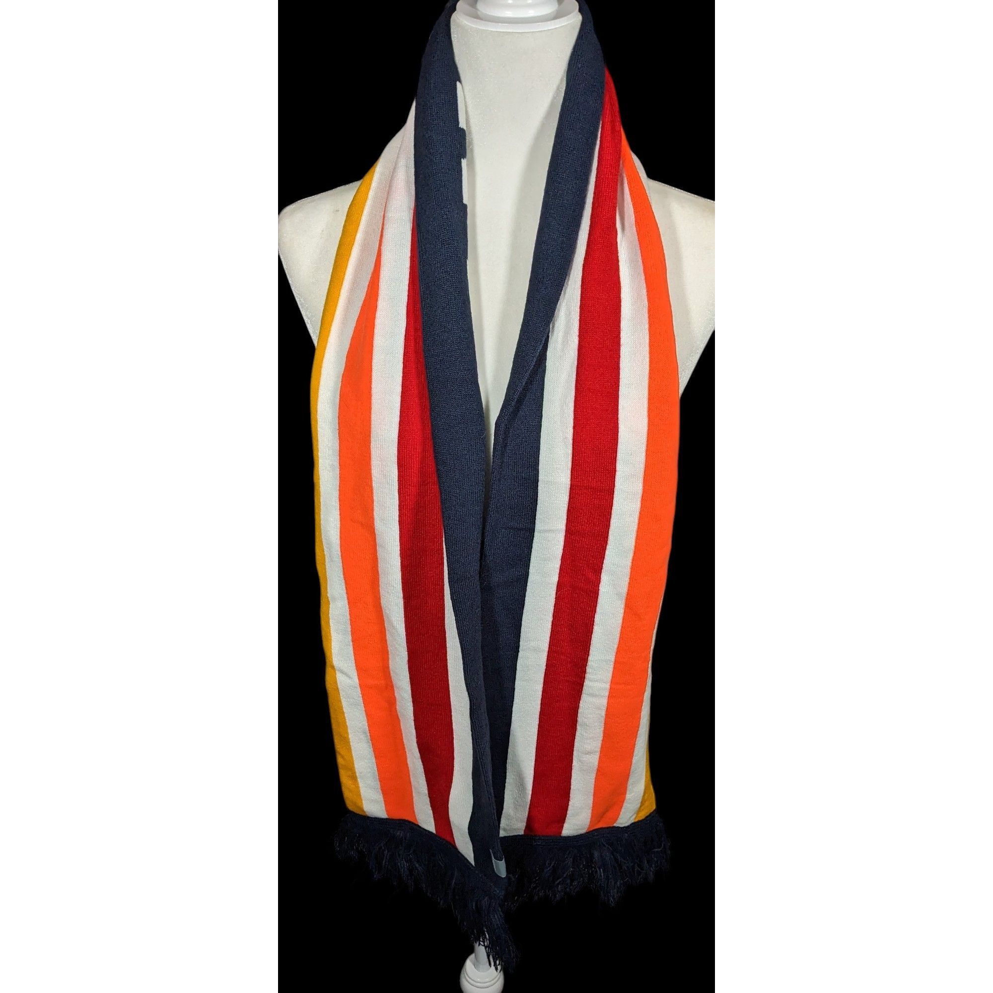 Other Town Pool Nantucket Navy And Striped Reversible Winter Scarf Size ONE SIZE - 2 Thumbnail