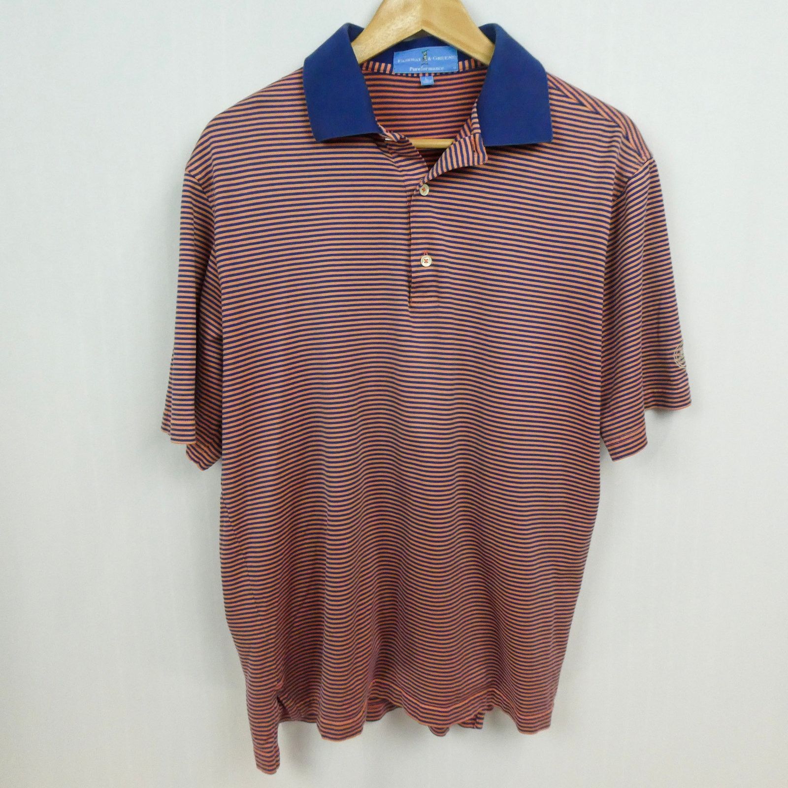 Other Fairway & Greene Pureformance Polo Shirt Sz L Striped Golf Size US L / EU 52-54 / 3 - 1 Thumbnail