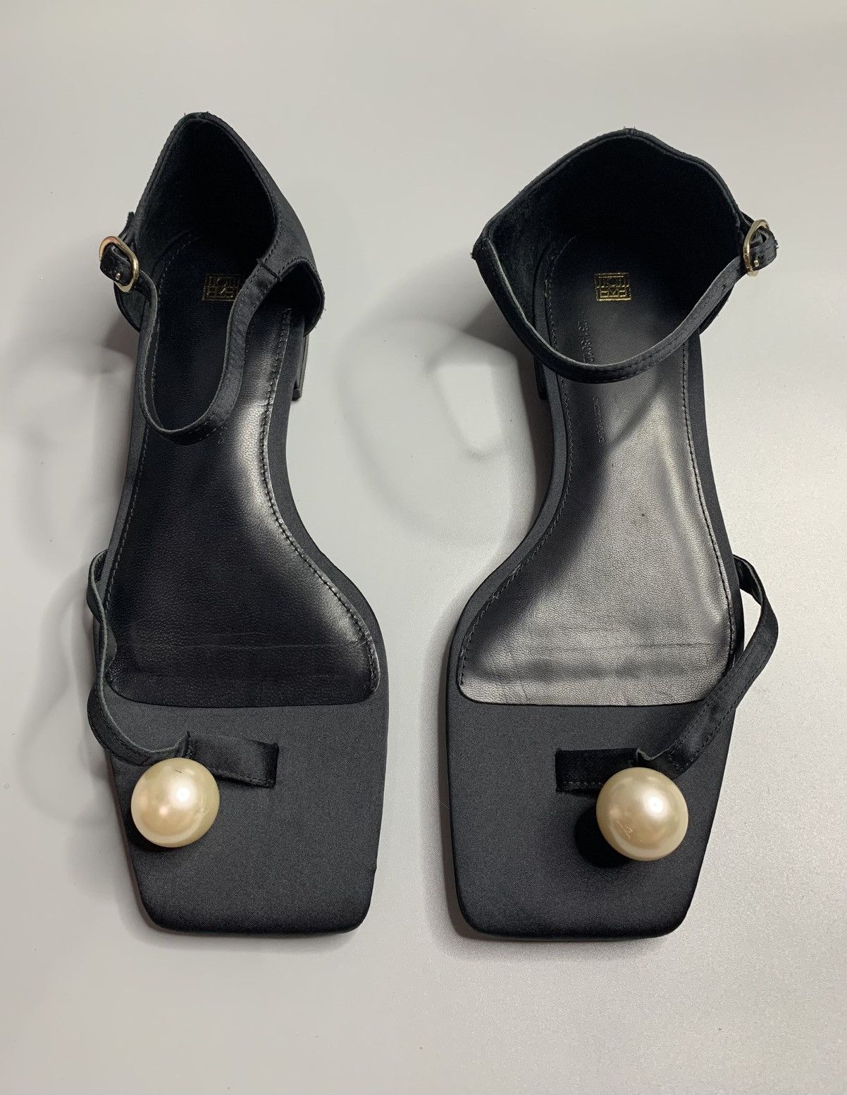 Toteme Toteme Black Sandals With Pearl Size US 8 / IT 38 - 3 Thumbnail