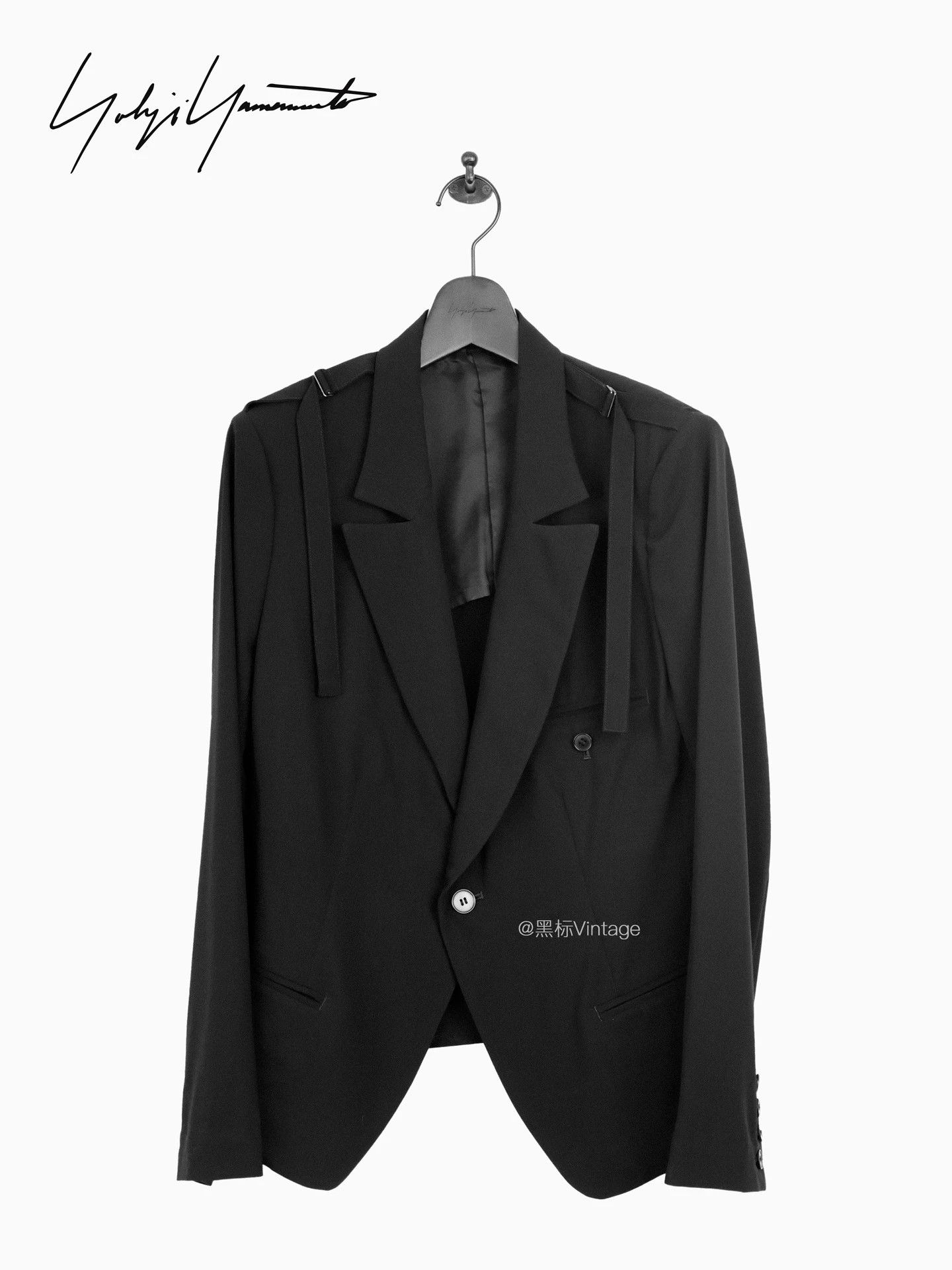 Yohji Yamamoto Yohji Yamamoto 09ss Vintage Red Line Epaulet Strap Jacket Size L / US 10 / IT 46 - 1 Thumbnail