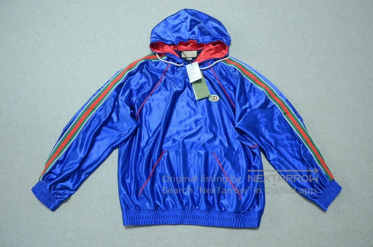 Gucci gucci silk hooded sport jacket sweatshirt. Size US M / EU 48-50 / 2 - 1 Thumbnail
