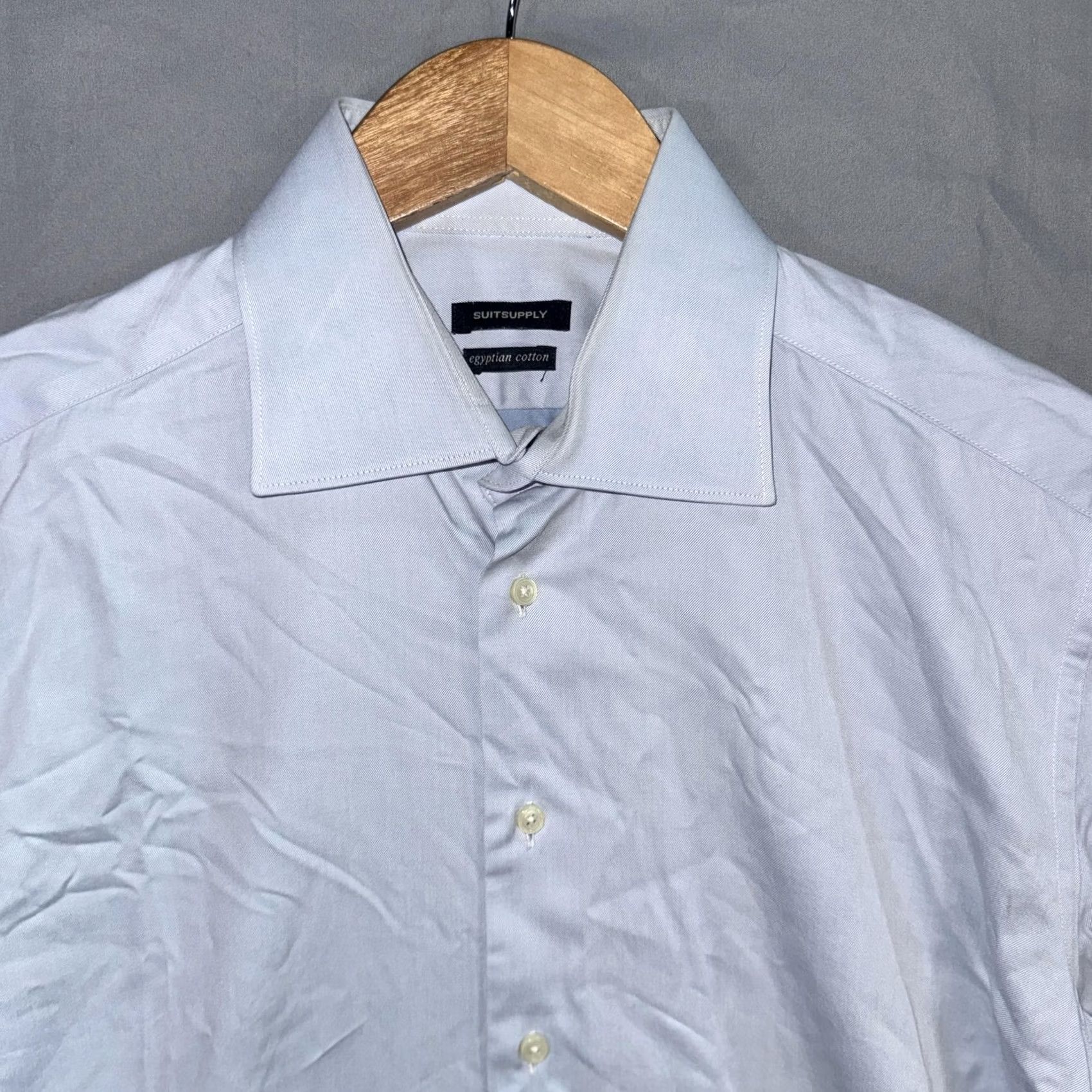 Suitsupply Suitsupply Dress Shirt Mens 40 Blue Egyptian Cotton Long Sleeve Dress Shirt Mens 40 Blue Egyptian Cotton Long Sleeve Ladies? Size 40R - 3 Thumbnail