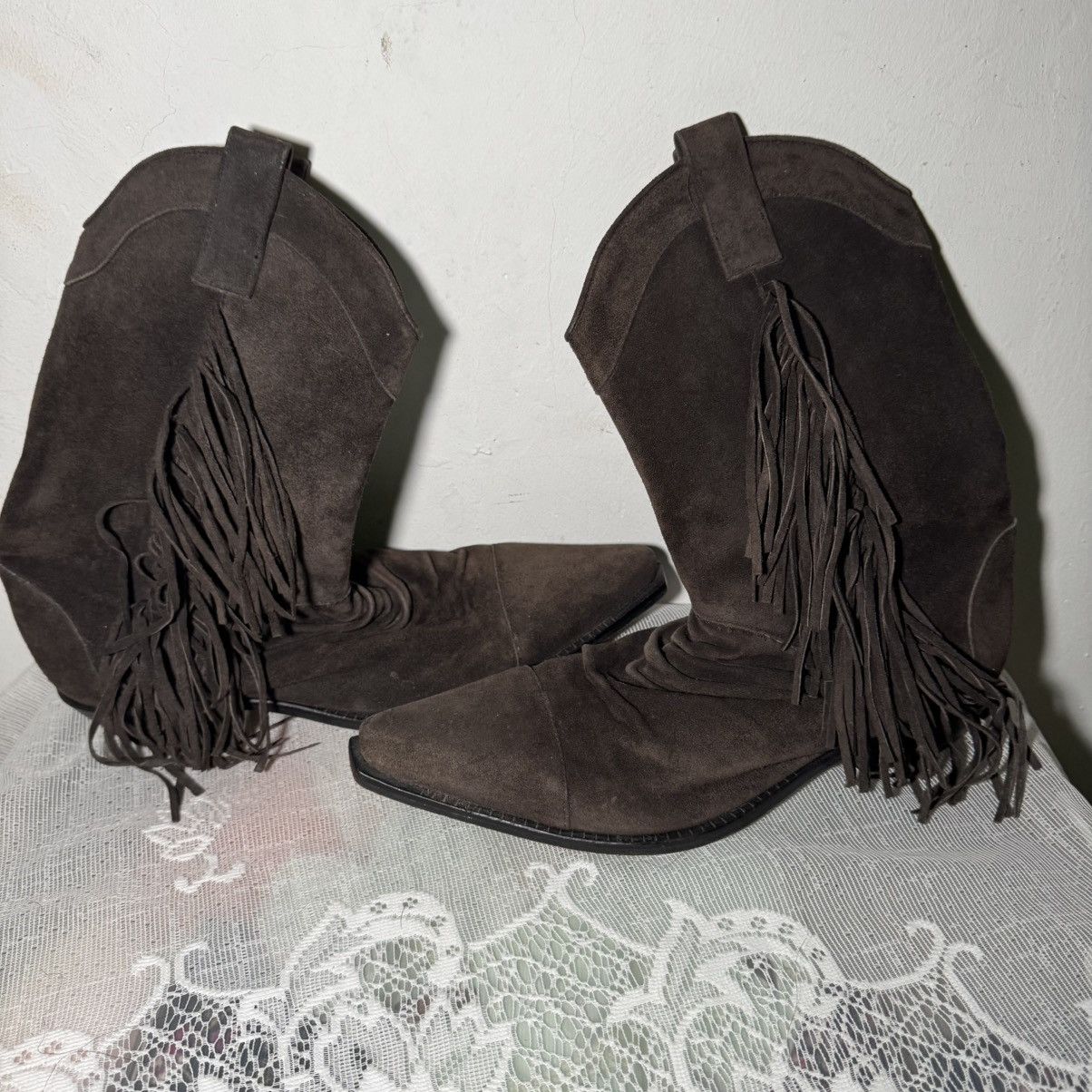 John Galliano Vintage fringe suede boots