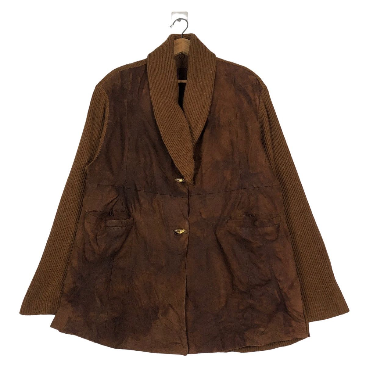 Issey Miyake 🔥Vintage Suede Leather Jacket Double Breast Japan Made Size US M / EU 48-50 / 2 - 1 Thumbnail