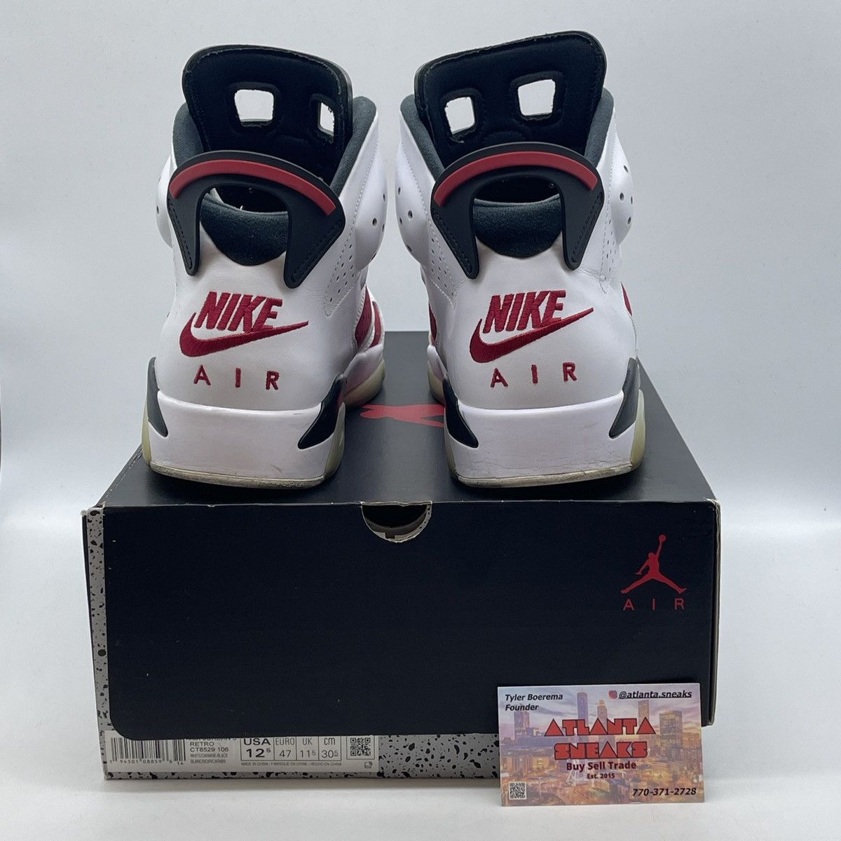 Jordan Brand Air jordan 6 carmine Size US 12.5 / EU 45-46 - 3 Thumbnail
