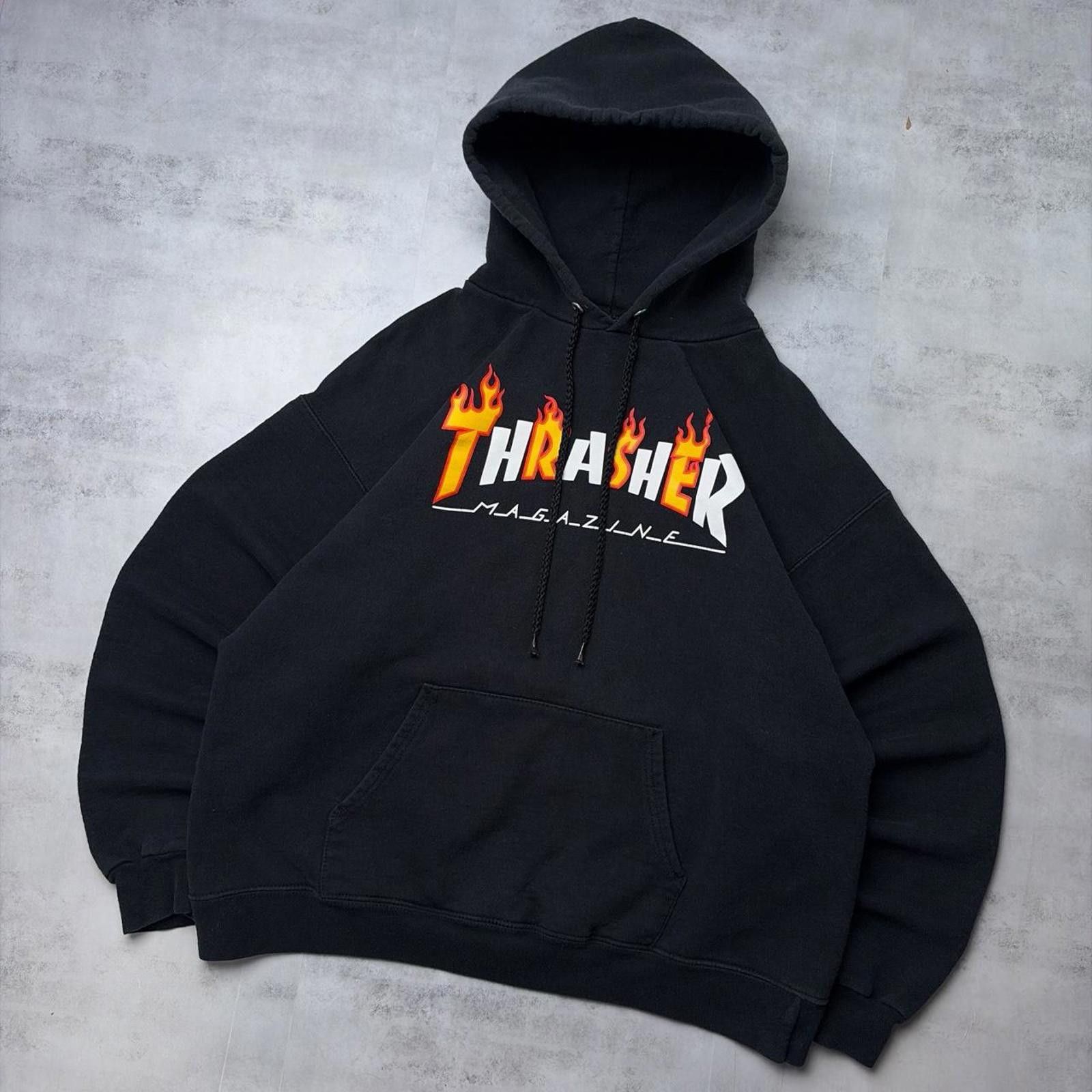 Thrasher Y2K Black Thrasher Magazine Grunge Flame Skater Boxy Hoodie Size US M / EU 48-50 / 2 - 2 Thumbnail