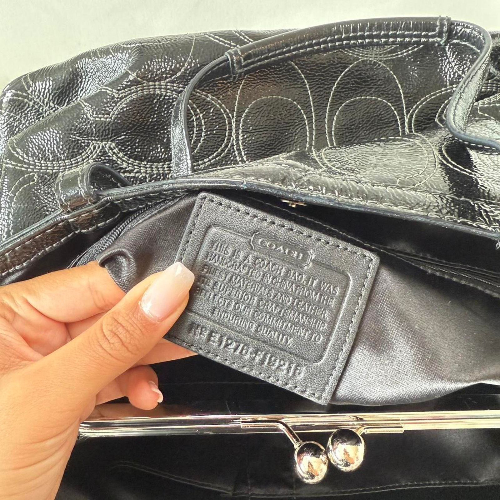 Coach Authentic coach black patent leather shoulder bag Size ONE SIZE - 3 Thumbnail