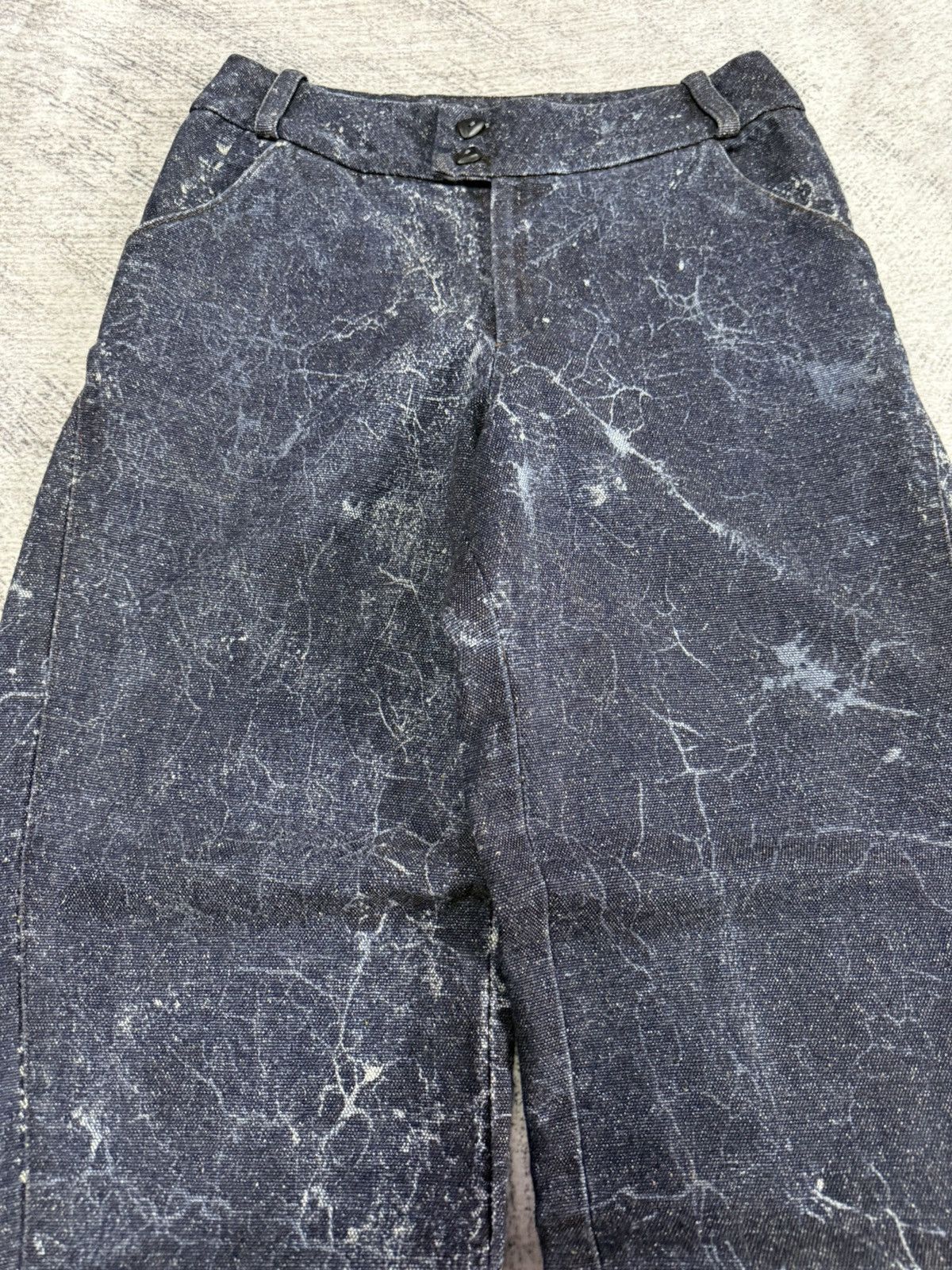 20471120 × Japanese Brand × Mizra Jeans Kyoto Alfons. Japan Crackle Lighting Wash Baggy Wide Jeans Size US 30 / EU 46 - 11 Thumbnail
