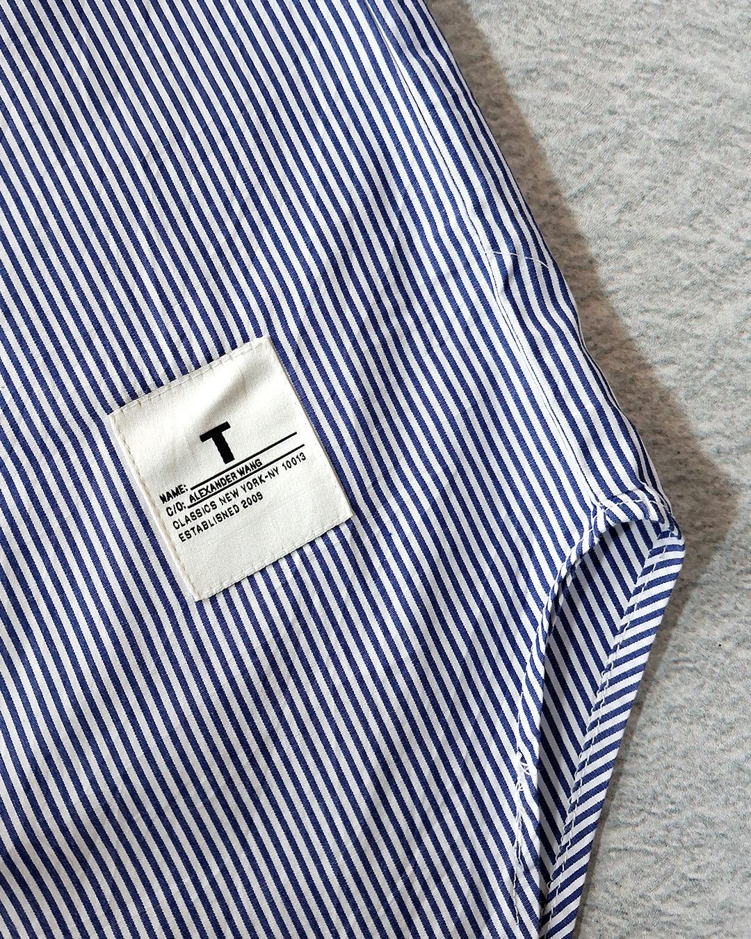 Alexander Wang T BY ALEXANDER WANG HALTER STRIPED COTTON POPLIN SHIRT Size L / US 10 / IT 46 - 3 Thumbnail