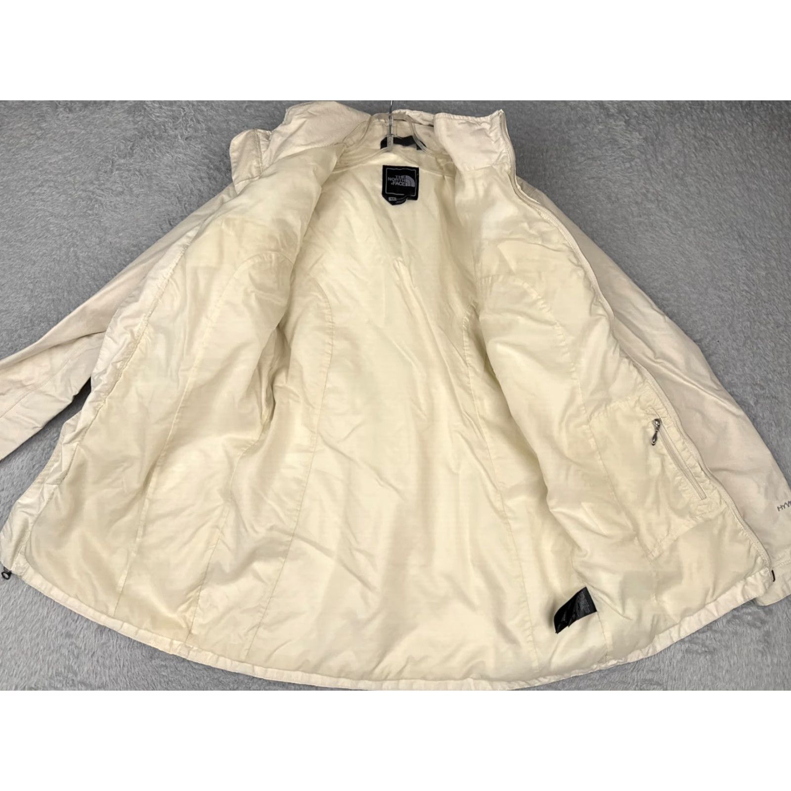The North Face The North Face Jacket Womens Small Ivory Full Zip Hooded HyVent Nylon Shell Walk Size S / US 4 / IT 40 - 3 Thumbnail