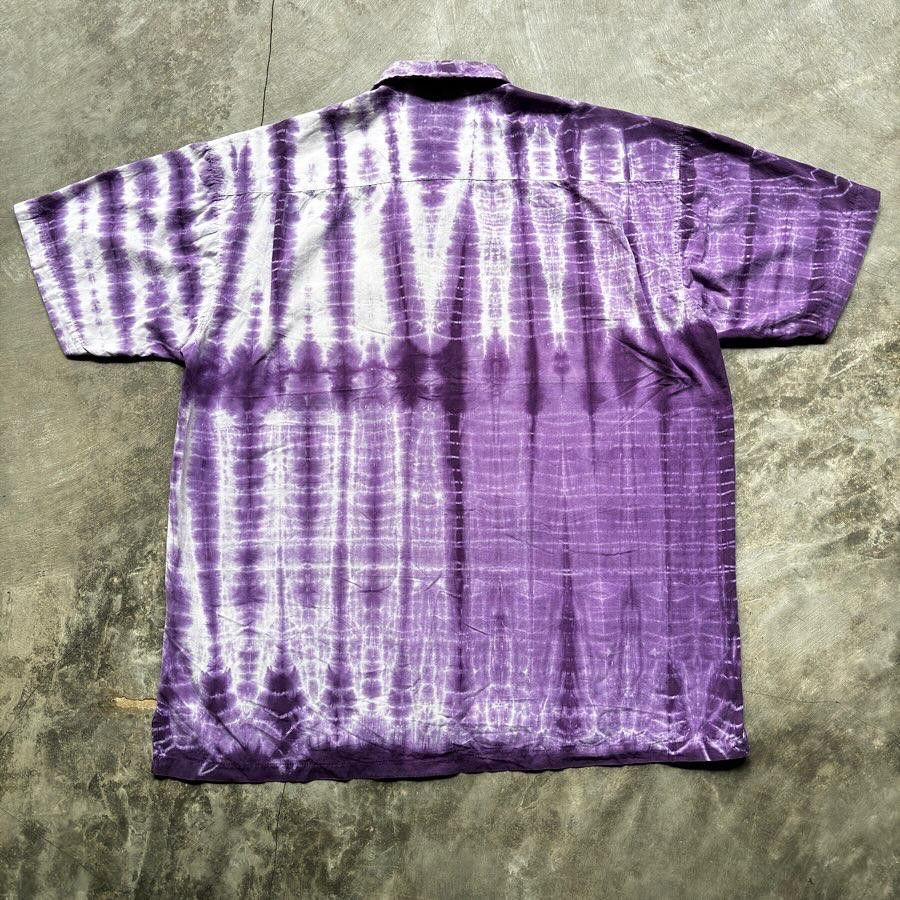 Vintage Champion Warehouse Shibori Dyed Garment Loop Collar Shirt Size US L / EU 52-54 / 3 - 3 Thumbnail