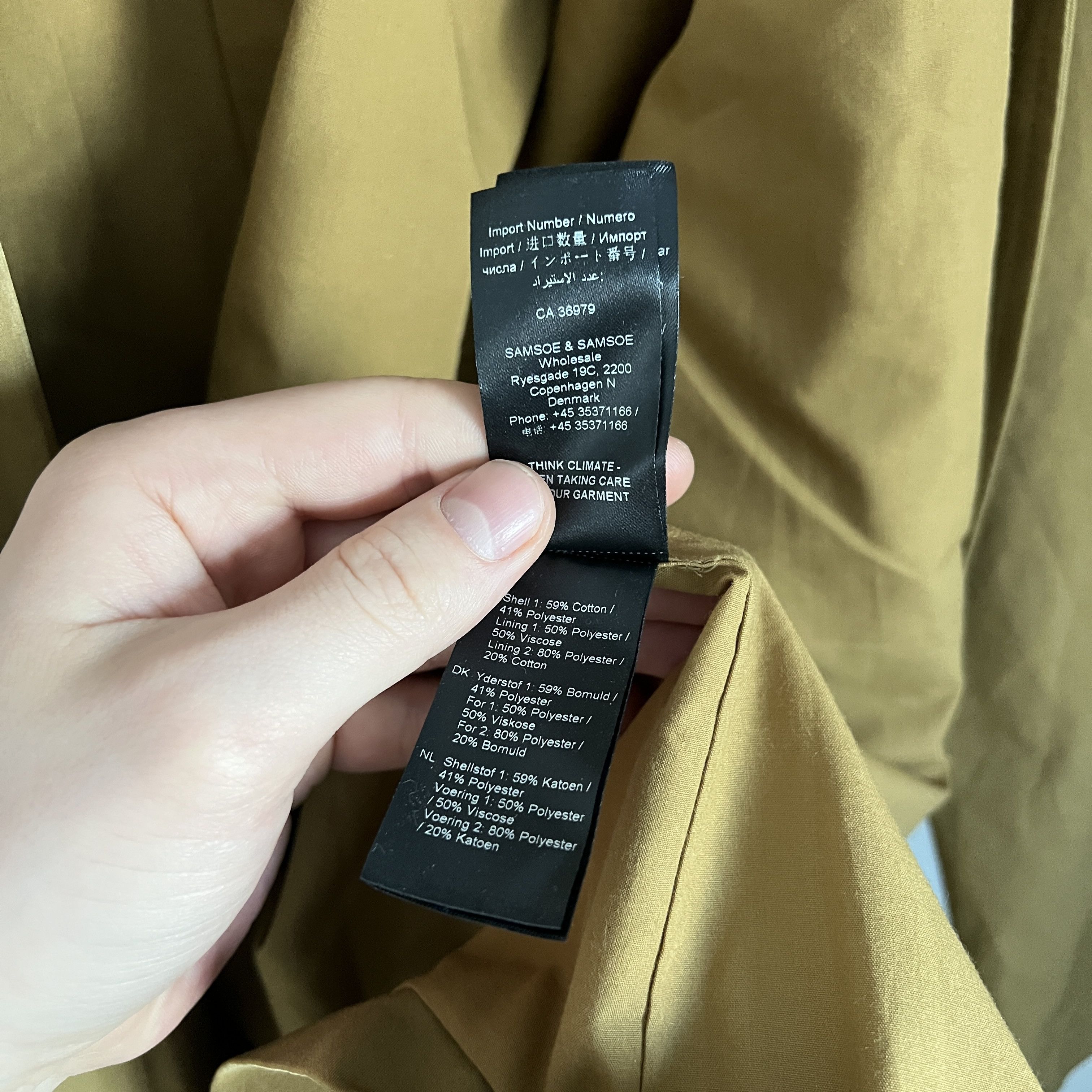 Japanese Brand × Samsoe Samsoe Men's SAMSOE SAMSOE BUSHMEN Long Brown Bronze Coast Size XL Size US XL / EU 56 / 4 - 10 Thumbnail