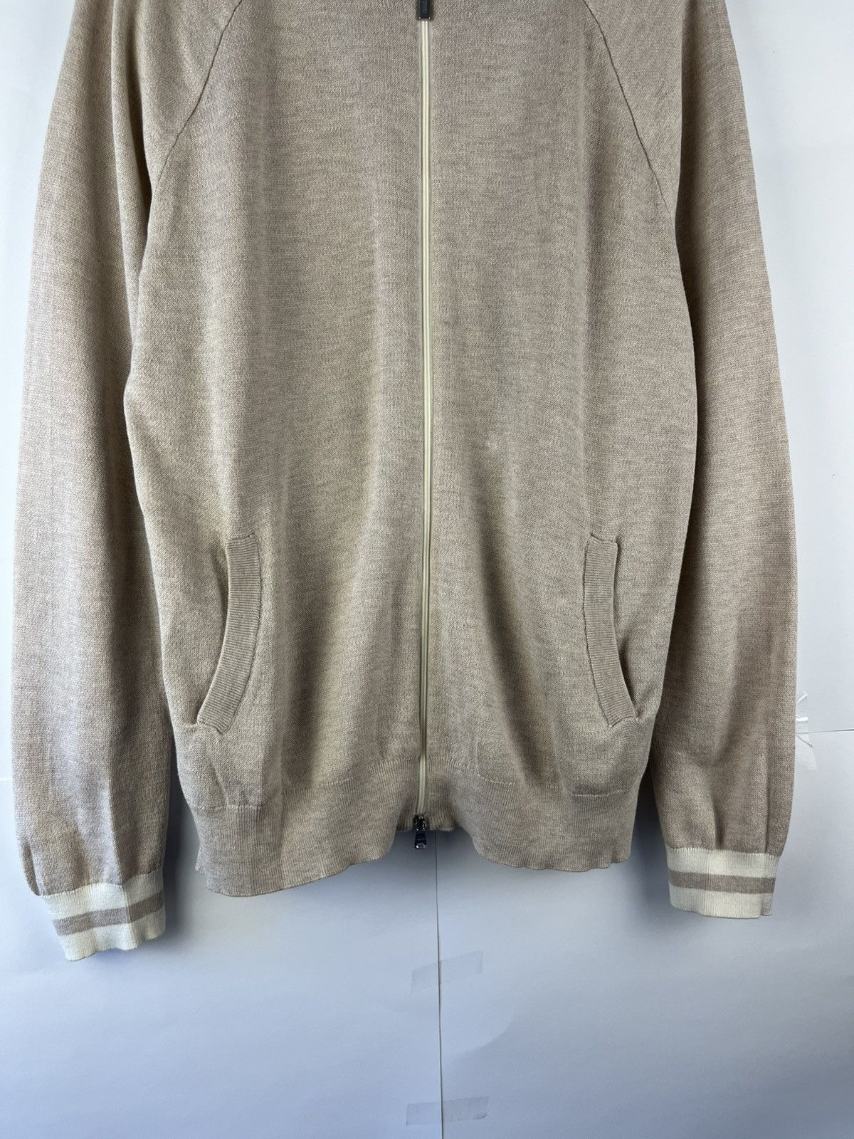 Boggi Boggi Milano Luxury Silk & Cashmere Full Zip Sweater Jumper Size US M / EU 48-50 / 2 - 4 Thumbnail