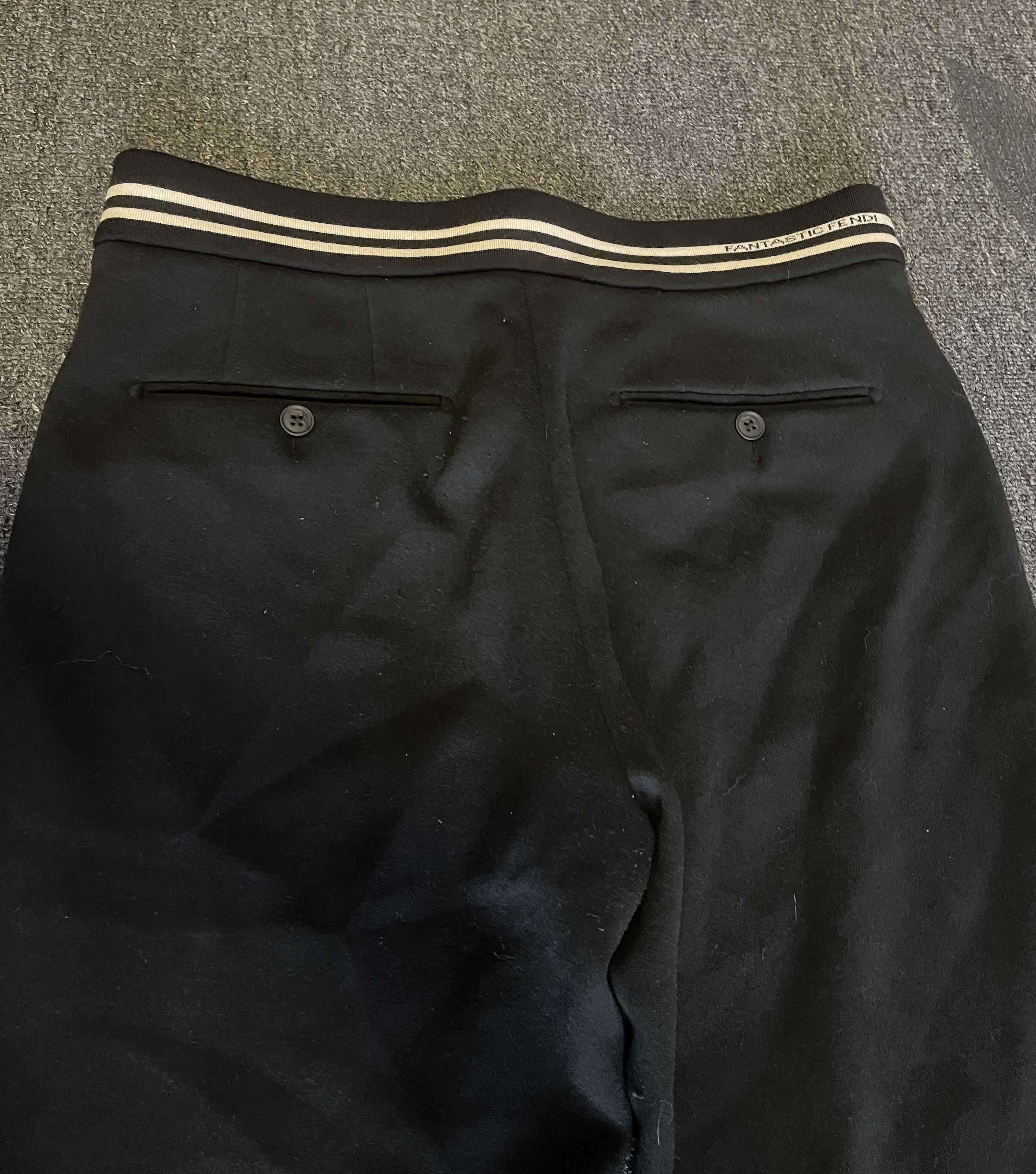 Fendi Fendi Men's Black Thick Casual Pants Size 46/30 Size US 30 / EU 46 - 4 Thumbnail