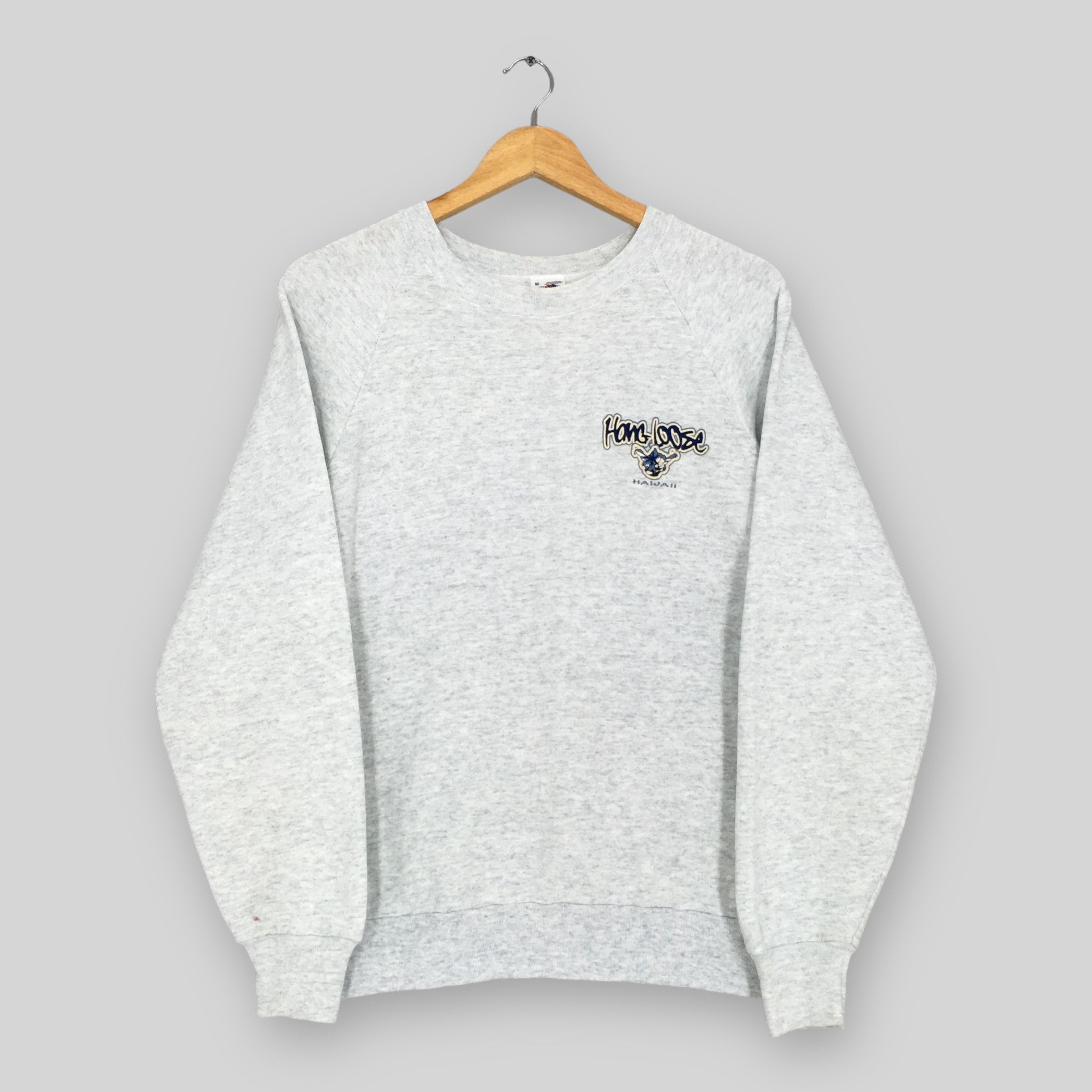 Fruit Of The Loom × Vintage Vintage 1990s Hang Loose Hawaii Sweatshirt Medium Size US M / EU 48-50 / 2 - 4 Thumbnail