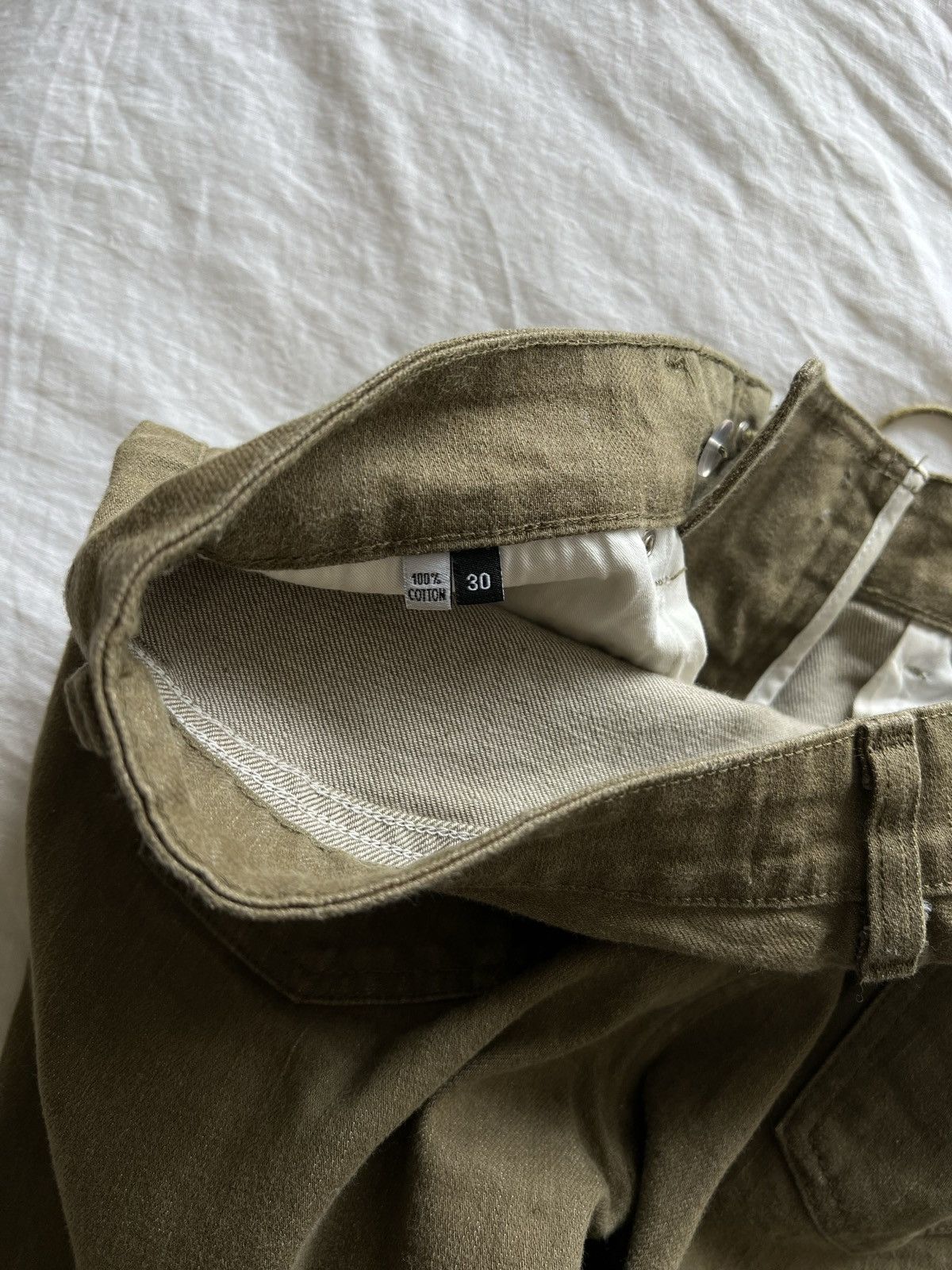Ludovic De Saint Sernin Lace Up Jeans in Army Green Size US 30 / EU 46 - 6 Thumbnail